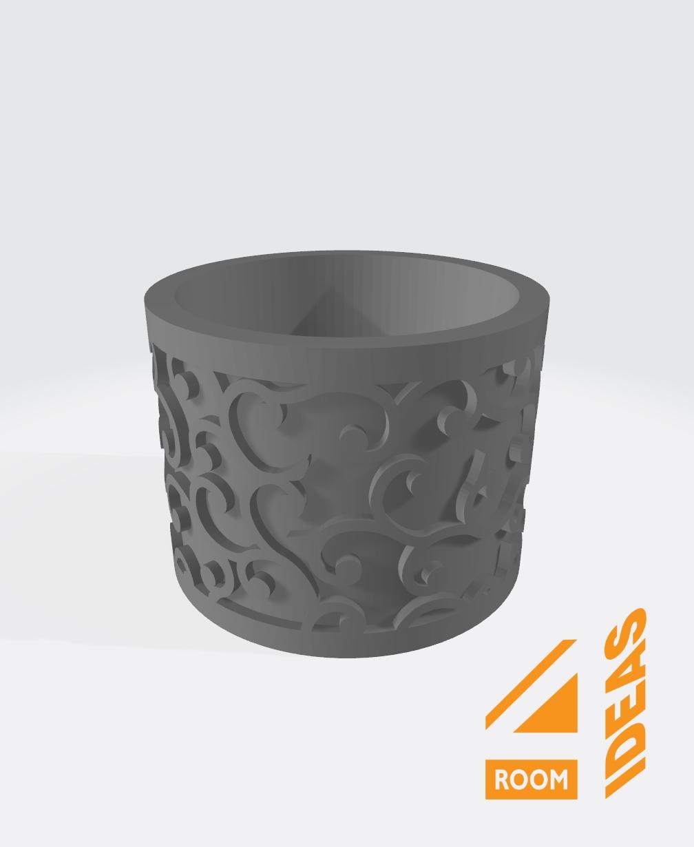 Succulent Planter Japanese Style - Vines/Karakusa V2 3d model