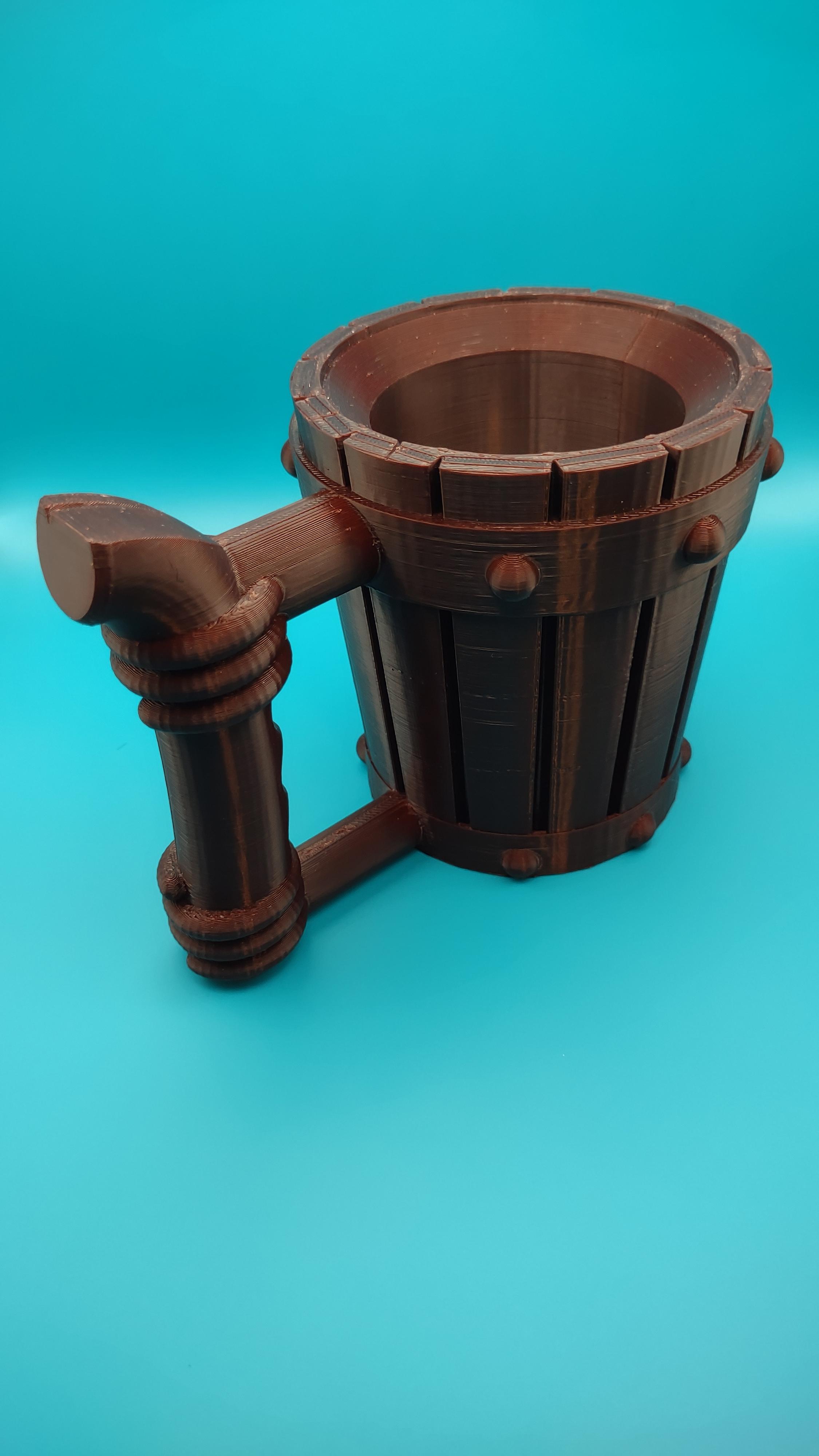  Medieval Wood Tankard - Can Holder 3d model