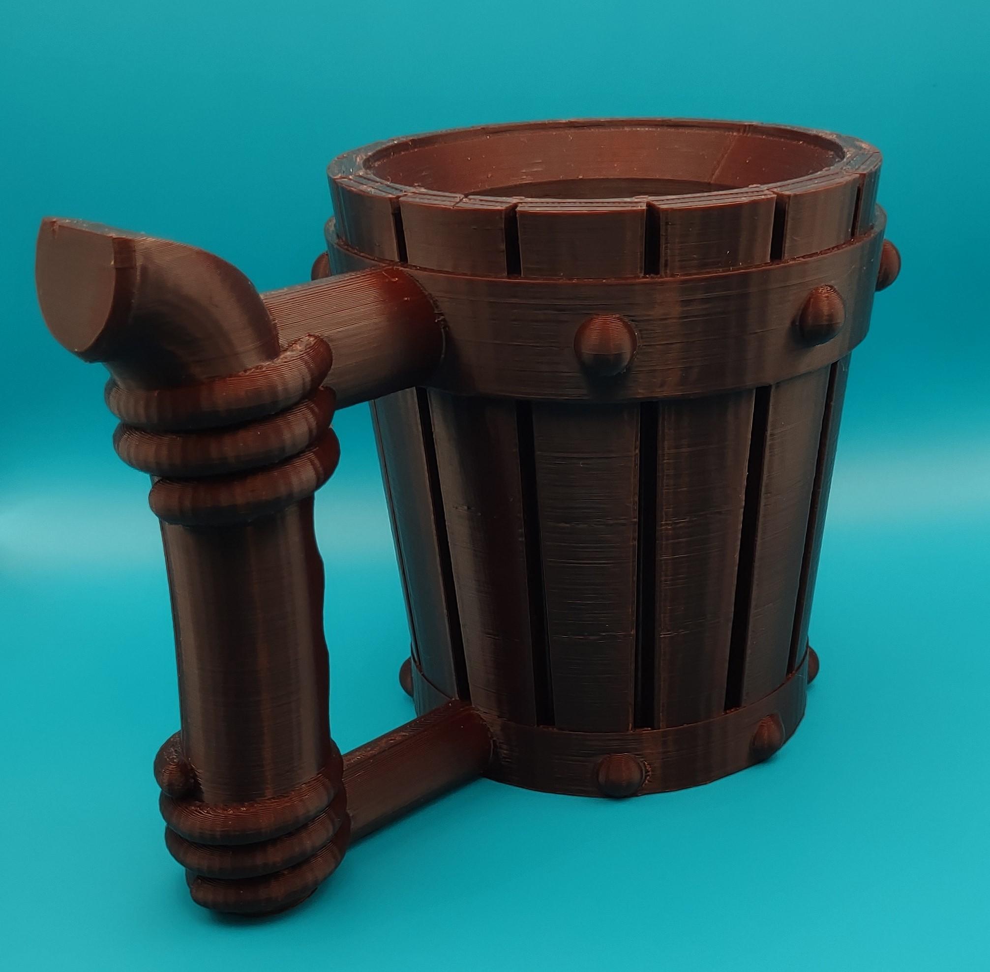  Medieval Wood Tankard - Can Holder 3d model