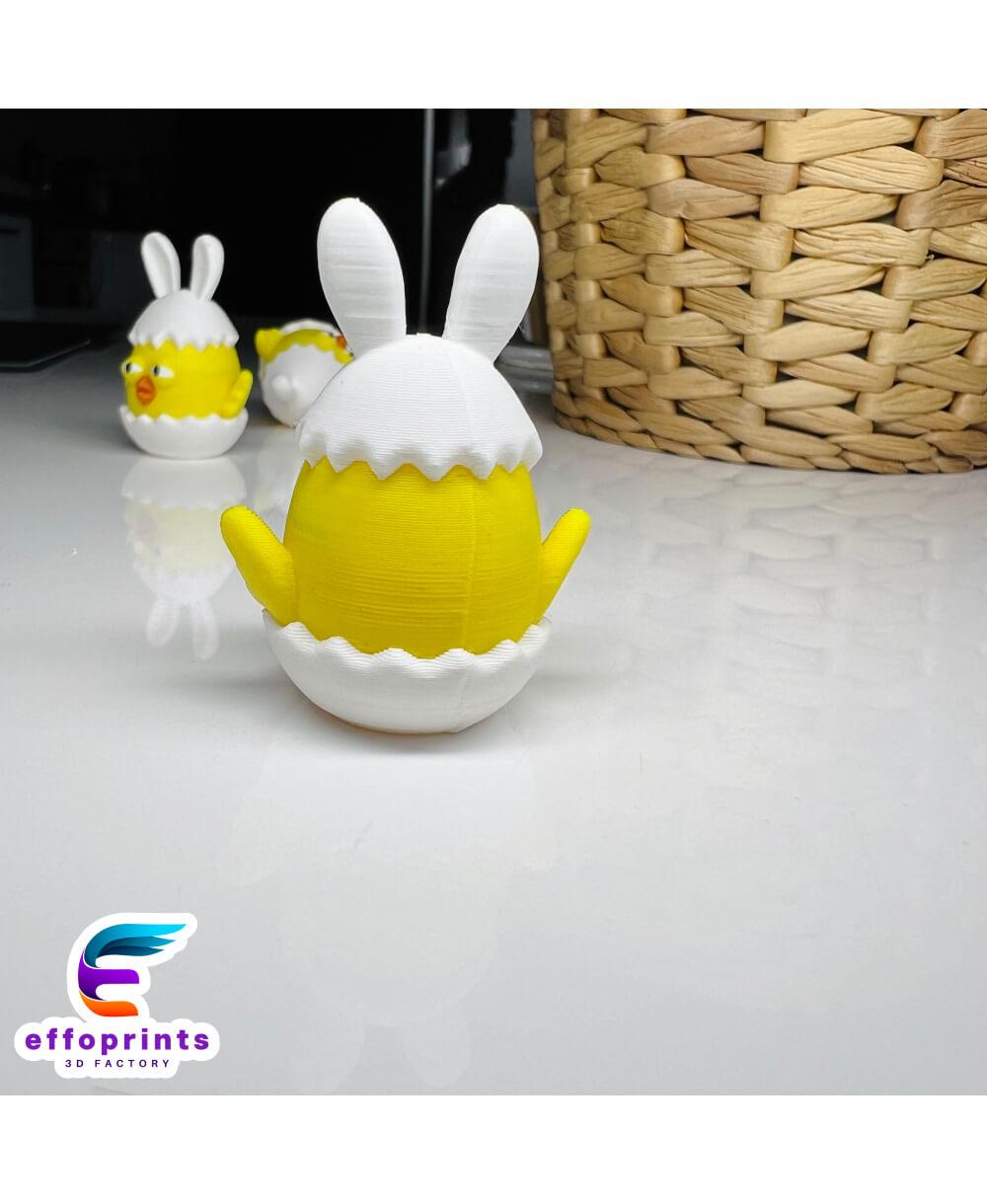 Easter Chick Egg No Support 3d model