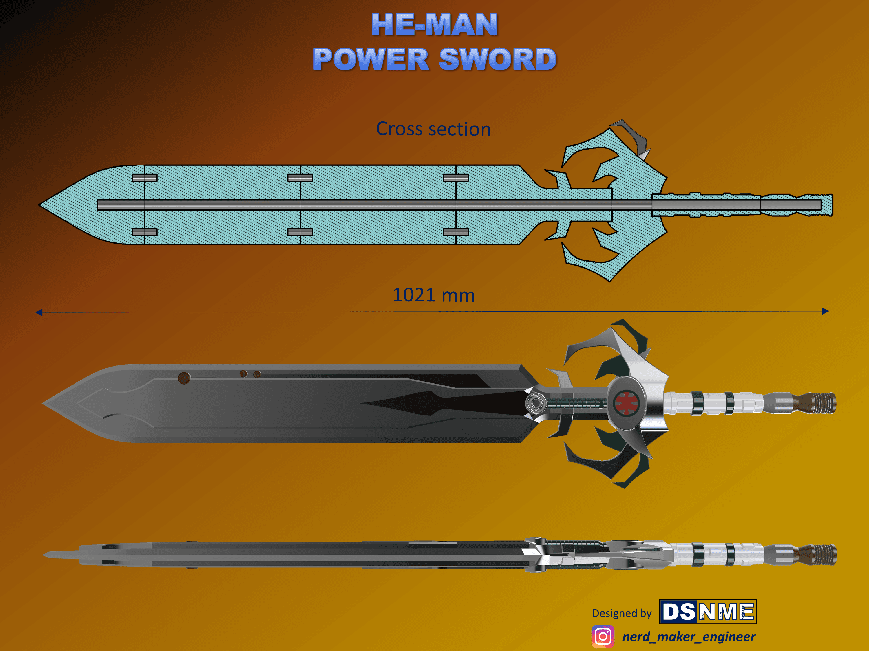 HE-MAN Power Sword 2002 (Life Size) 3d model