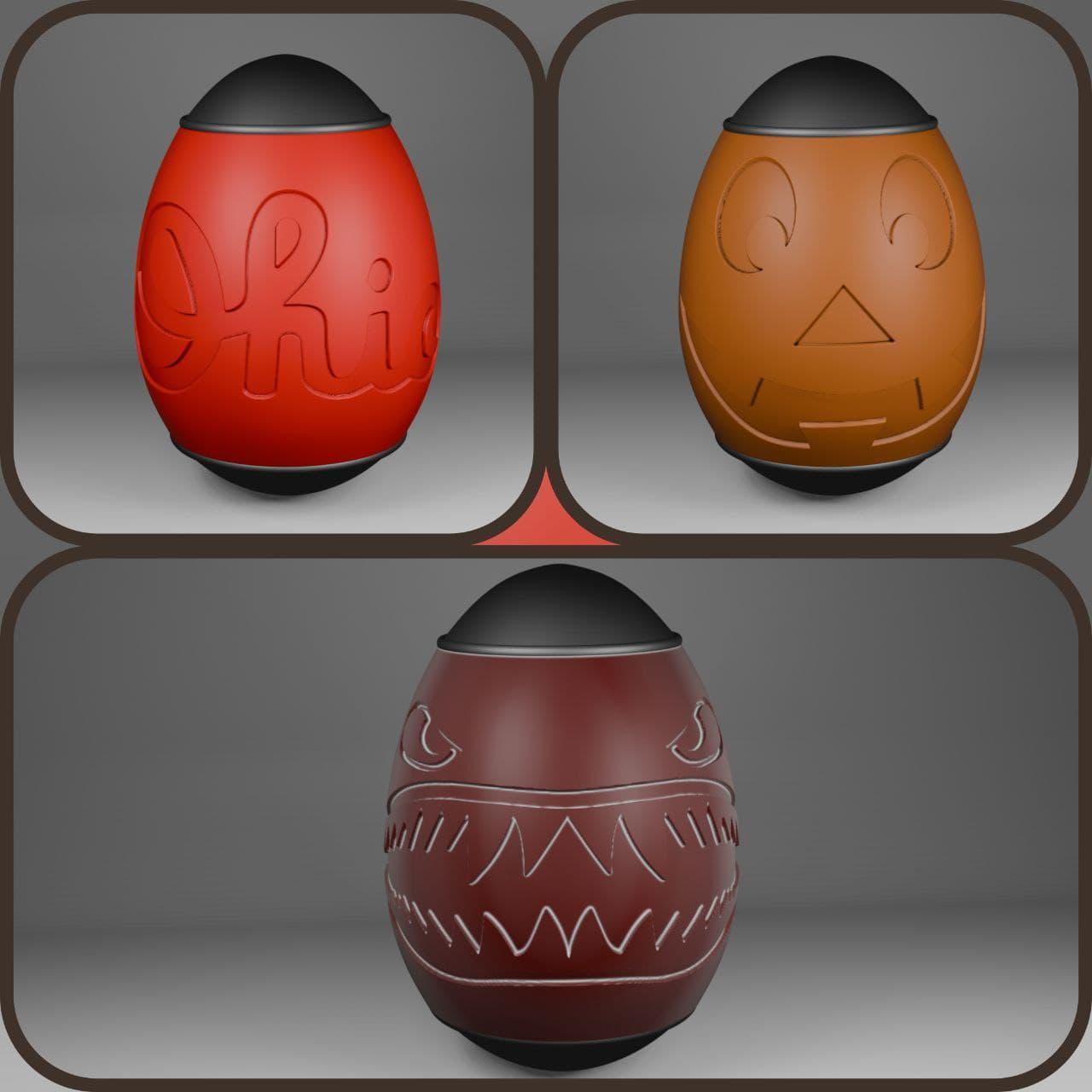 Egg Containers - Set 4 3d model