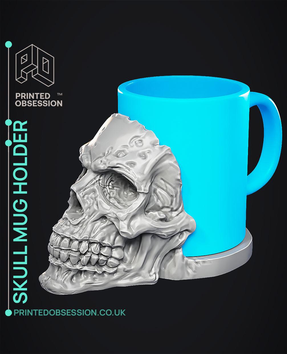 Skull Mug Holder - Decoration 3d model