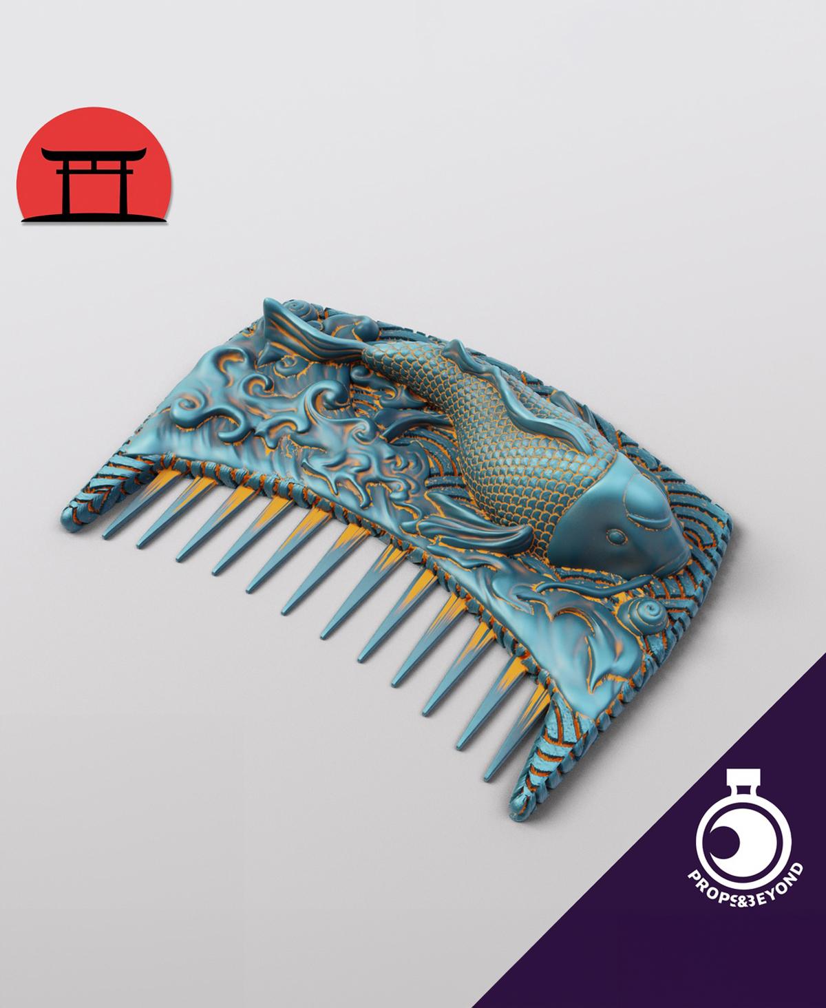 Koi Hair Comb 3d model