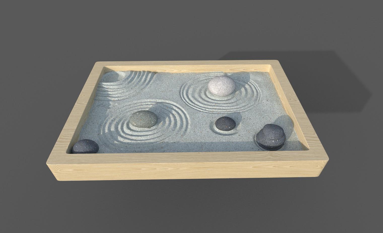 Zen Rock Garden 3d model