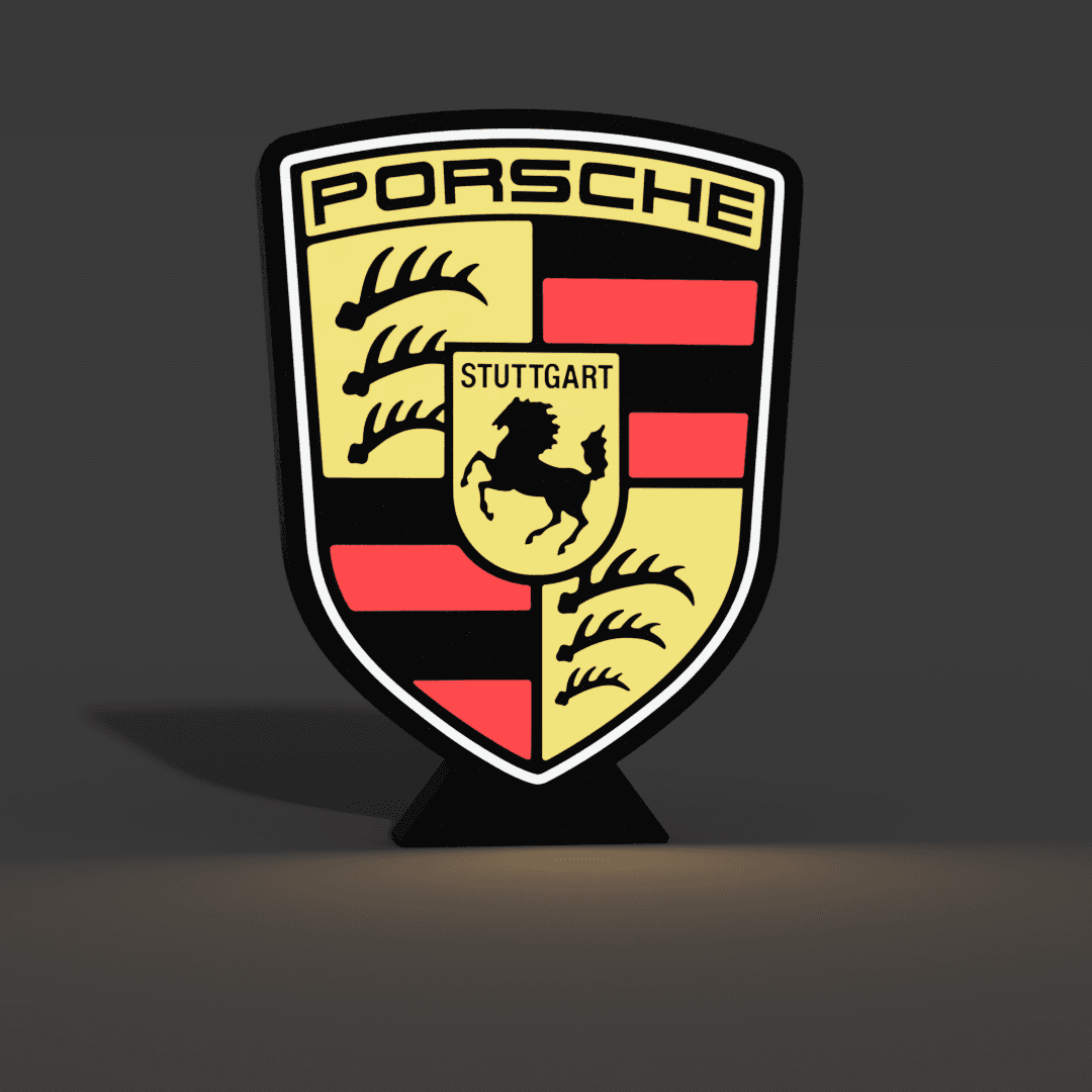 Porsche Customizable Lightbox LED Lamp 3d model