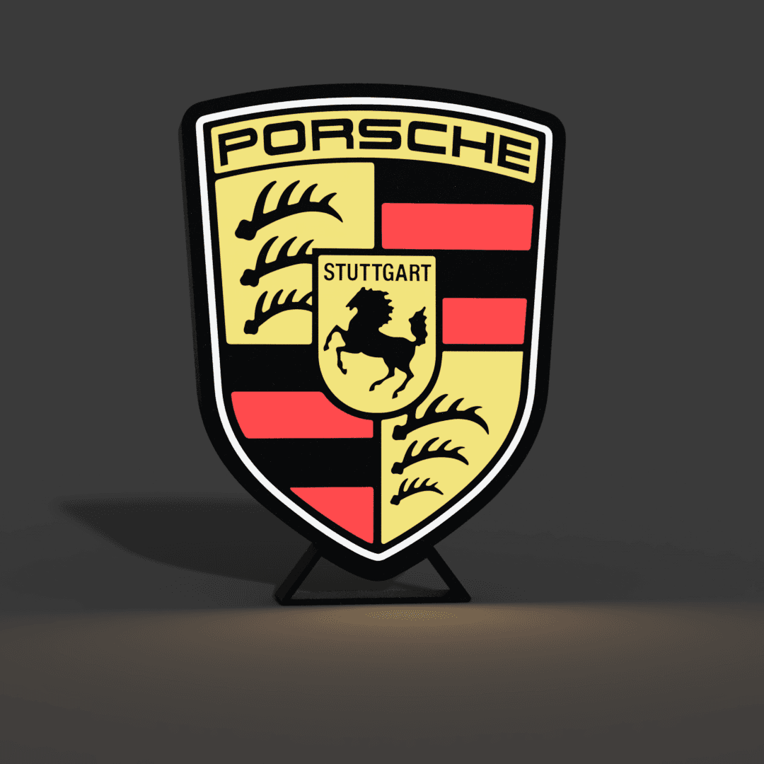 Porsche Customizable Lightbox LED Lamp 3d model