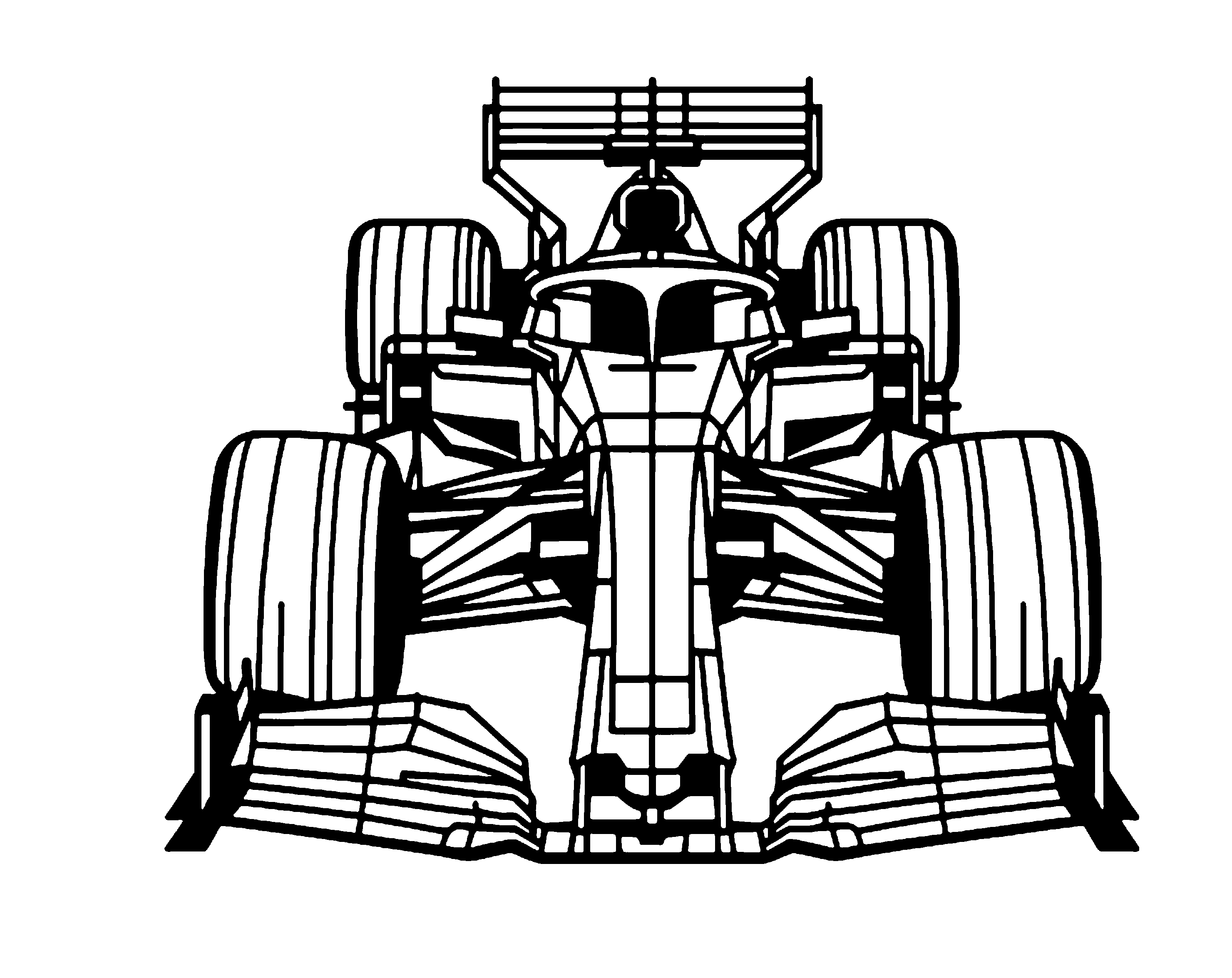 Geometric F1 car wallart 3d model