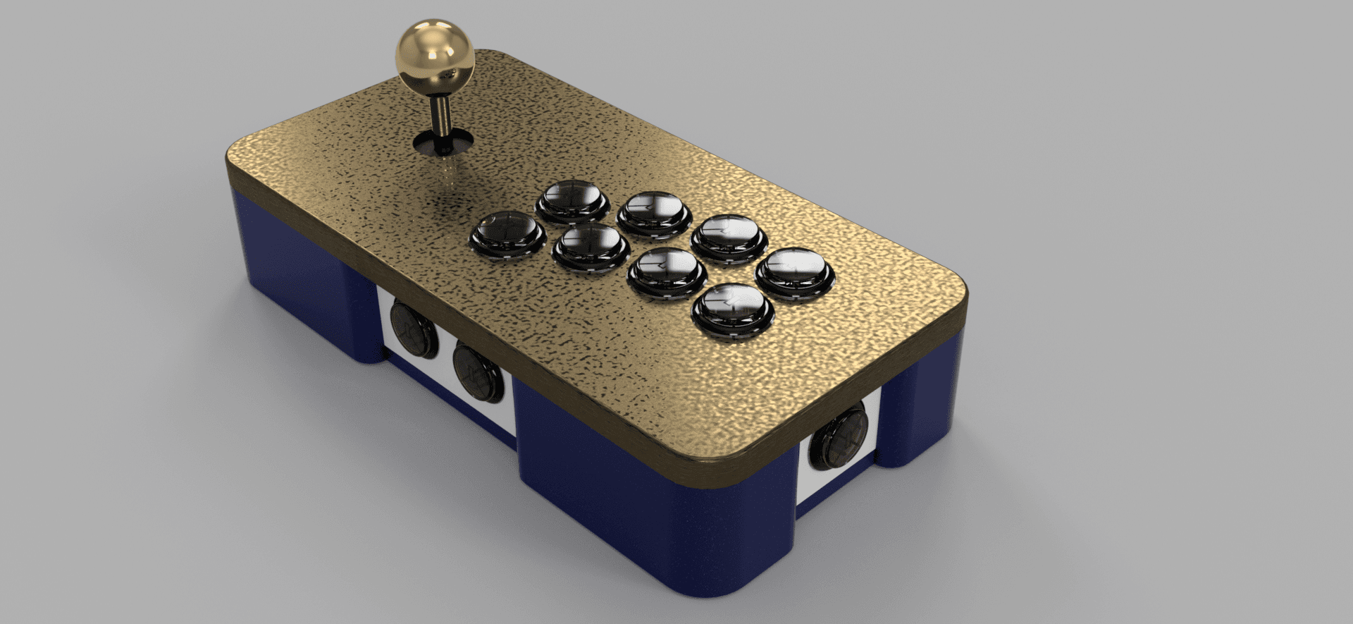 Goldenrod Arcade Stick / Fight Stick (8 button) 3d model