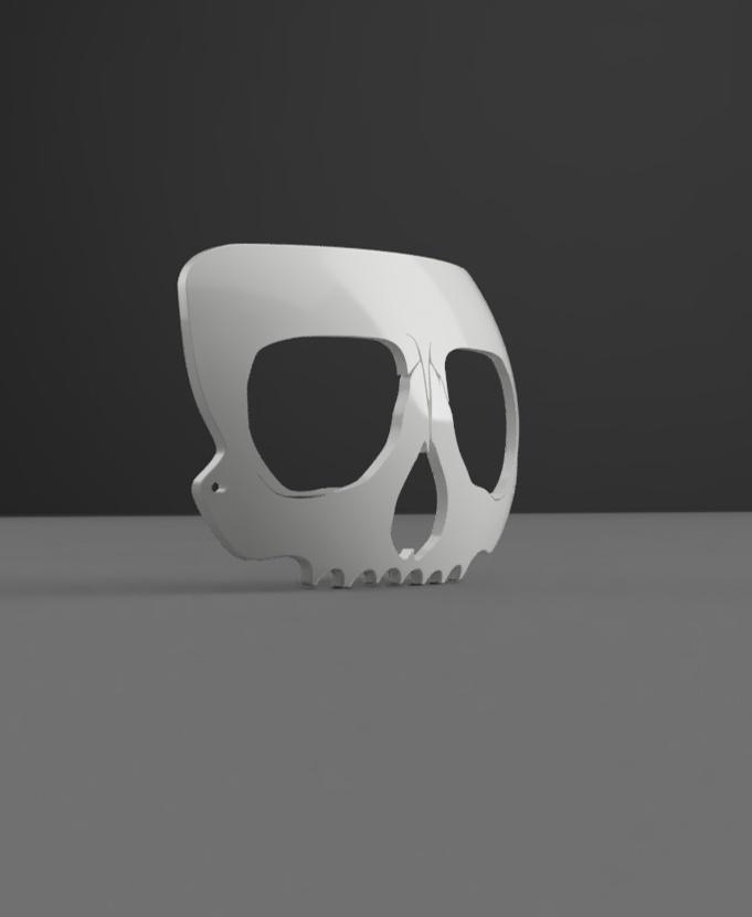 Skull Mask - HalloweenWearable 3d model