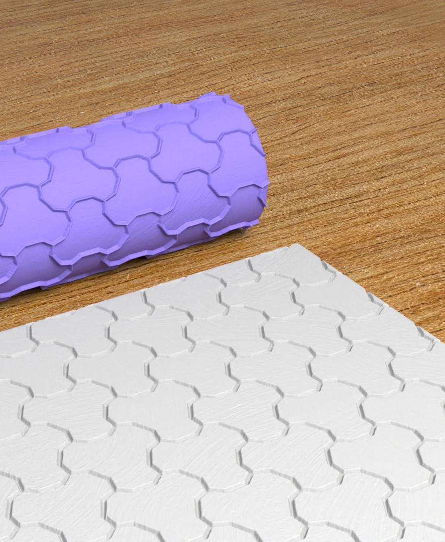 Collection Amethyst | Sci-fi Armor 001 | Polymer Clay Seamless Texture Roller 3d model