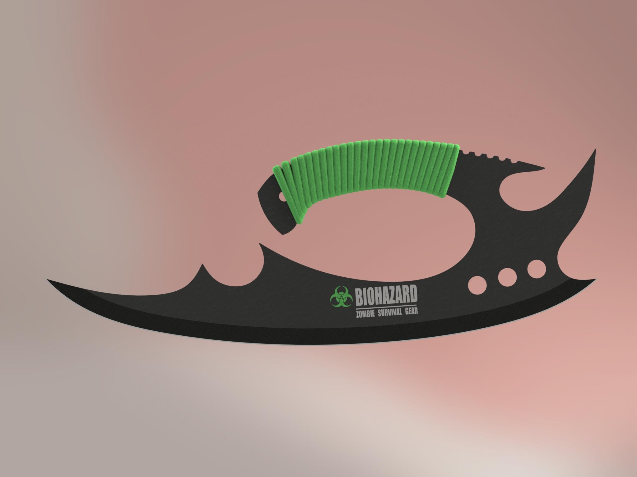 Biohazard knife (Cuchillo biohazard) 3d model