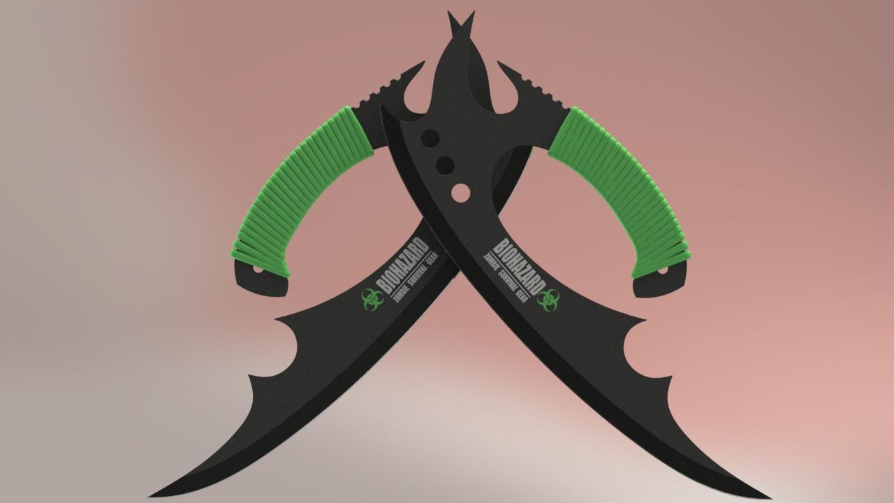 Biohazard knife (Cuchillo biohazard) 3d model