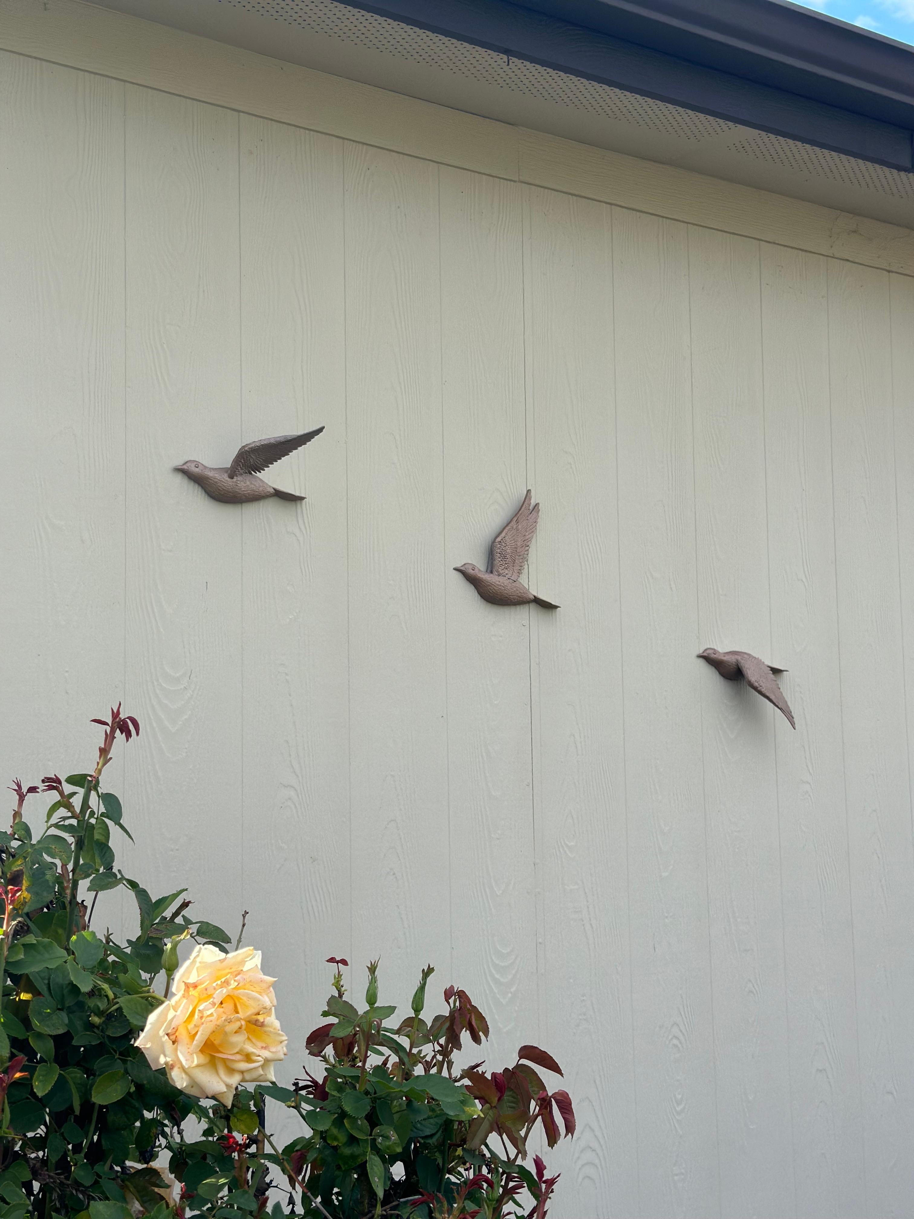 Birds in Flight: Three beautiful wall-mounted bird sculptures 3d model