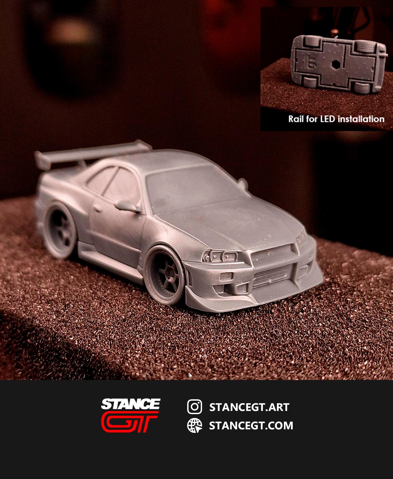 NISSAN SKYLINE GTR R34 2F2F BRIAN | MODEL KIT CAR 3d model