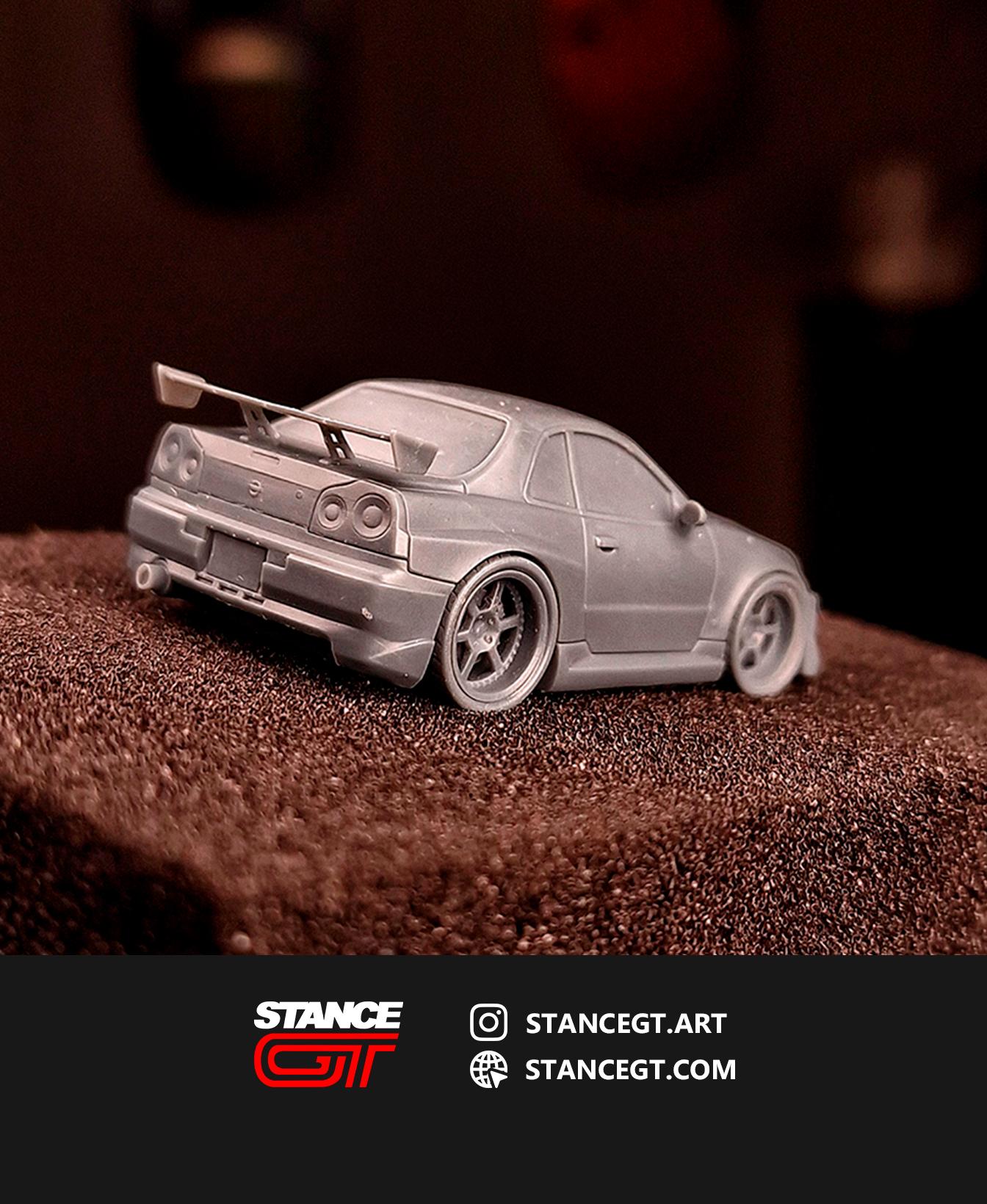 NISSAN SKYLINE GTR R34 2F2F BRIAN | MODEL KIT CAR 3d model