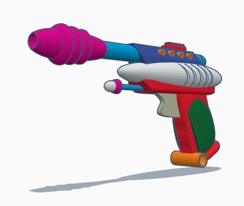 Atomic Age Ray Gun v6 3d model