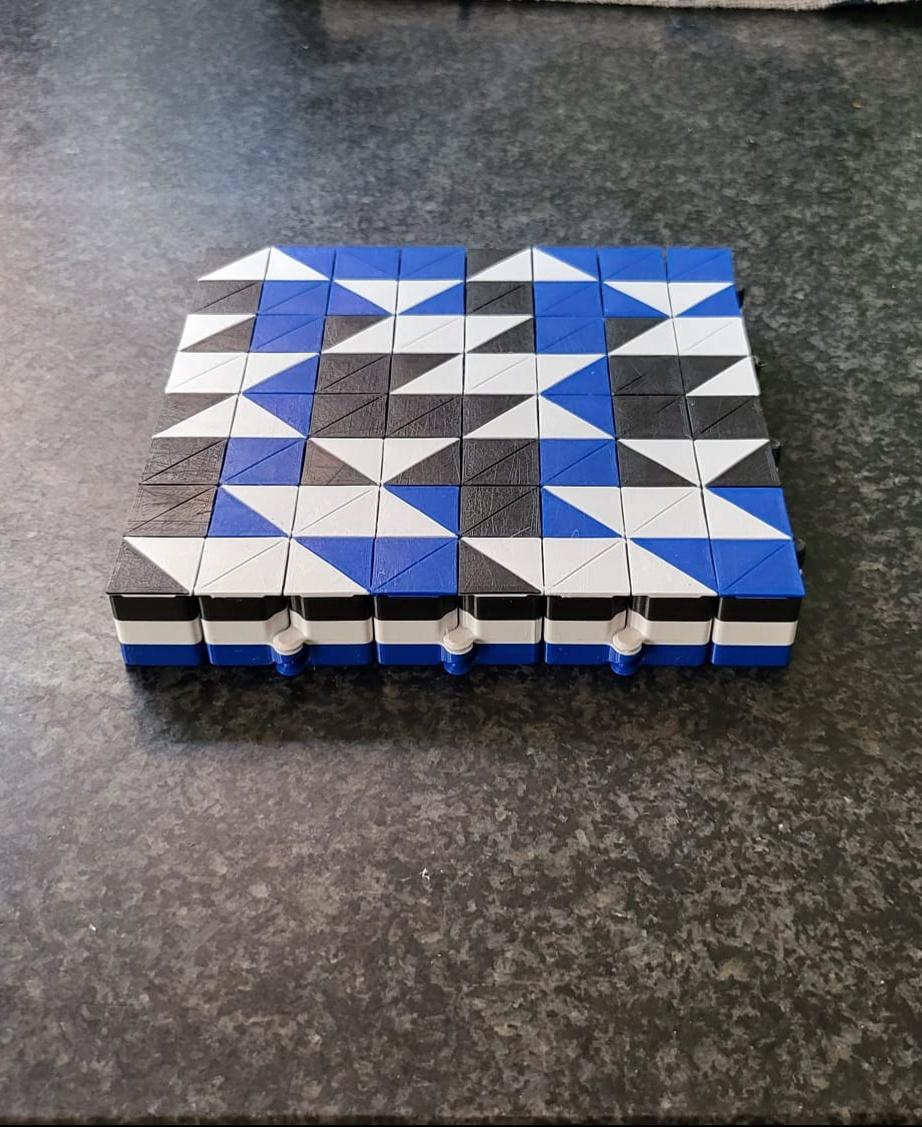 Auxetic Tile // 18mm Diagonal Split 3d model