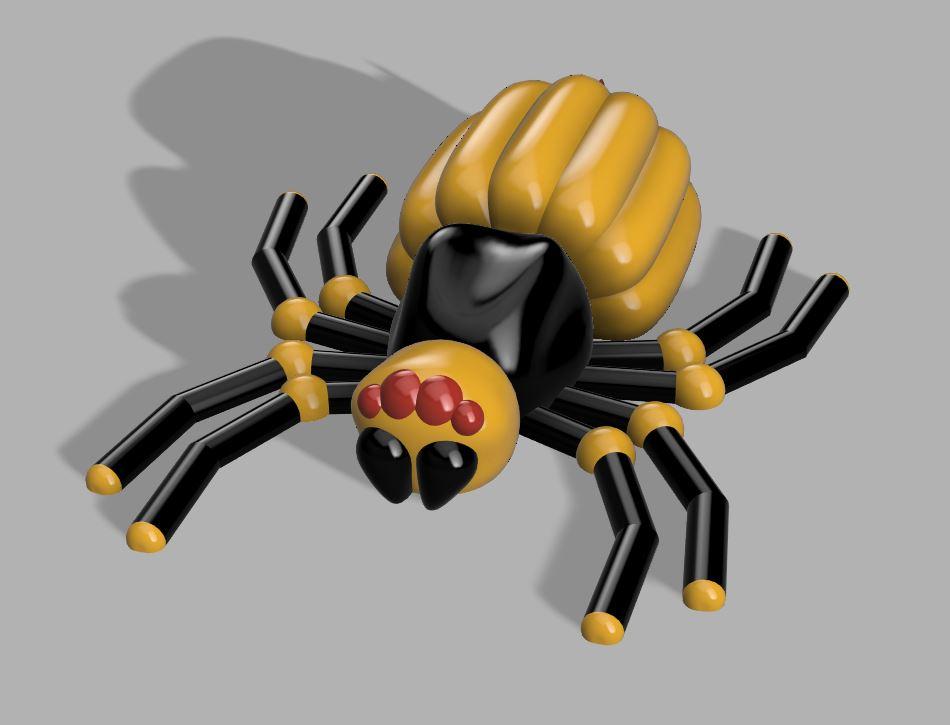 Pumpkin Spider 3d model