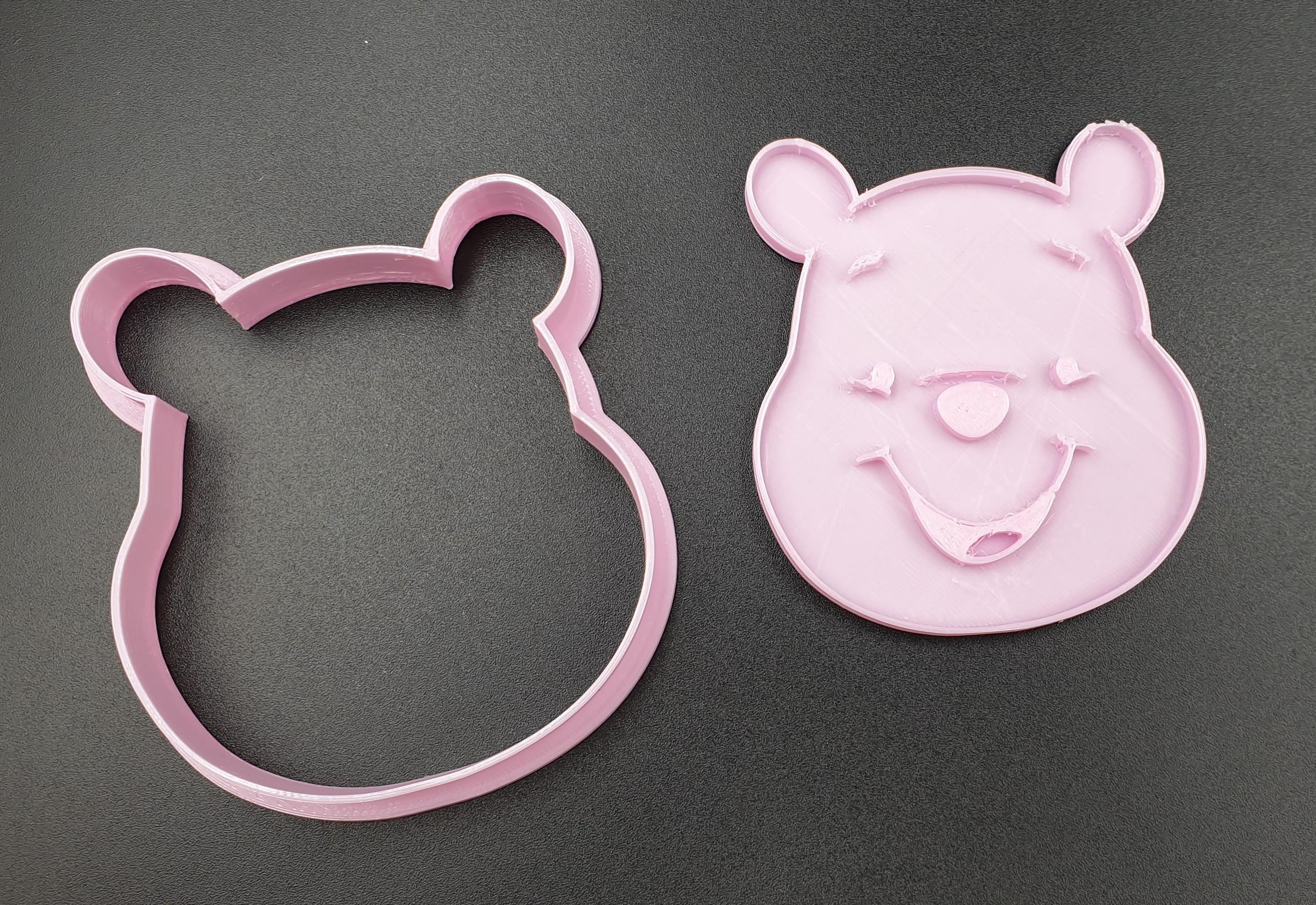 Winnie The Pooh - Cookie Cutter with Stamp 3d model