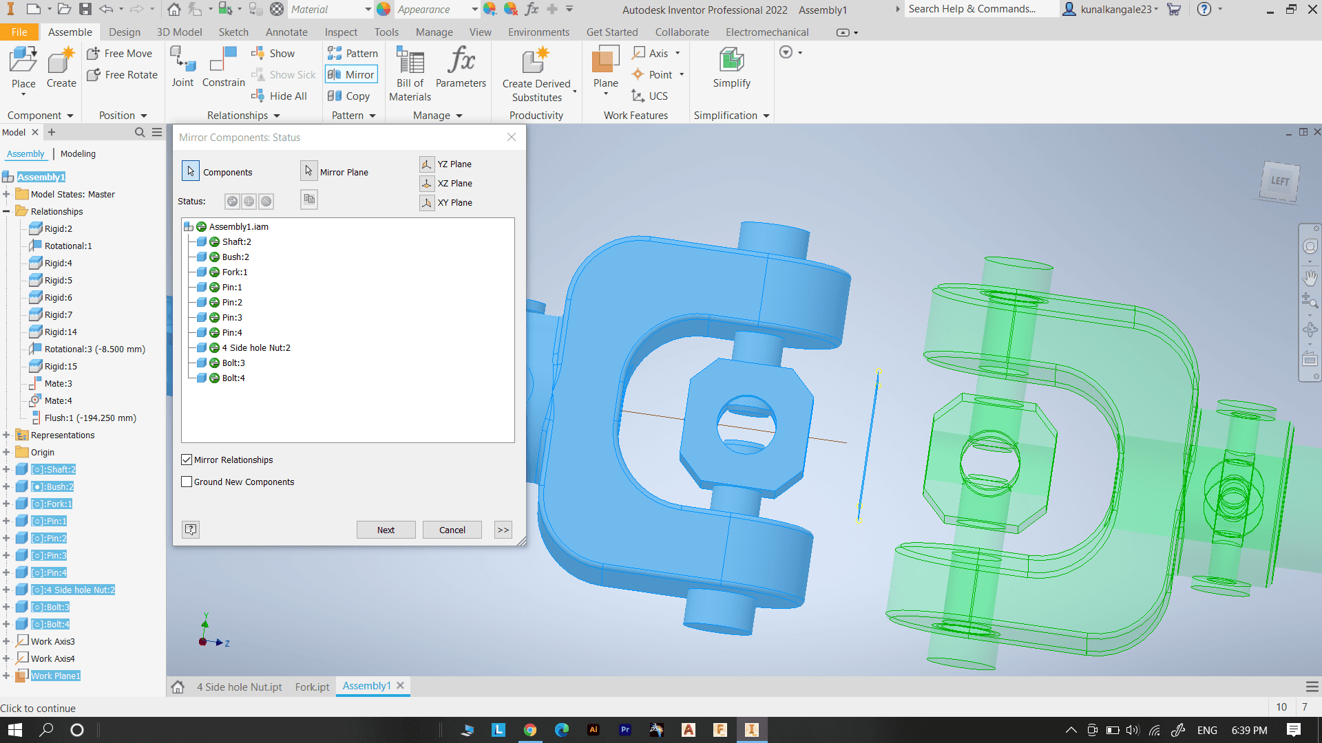 Universal Joint Assembly  - Autodesk Inventor
Universal joint assembly 
 - 3d model