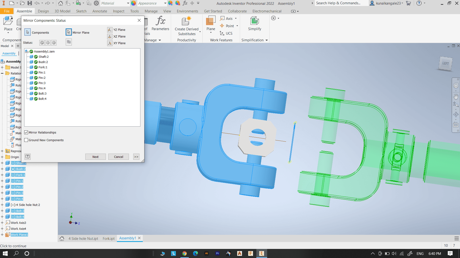 Universal Joint Assembly  3d model