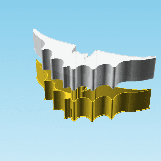 Bat 0031, nestable box (v2) 3d model