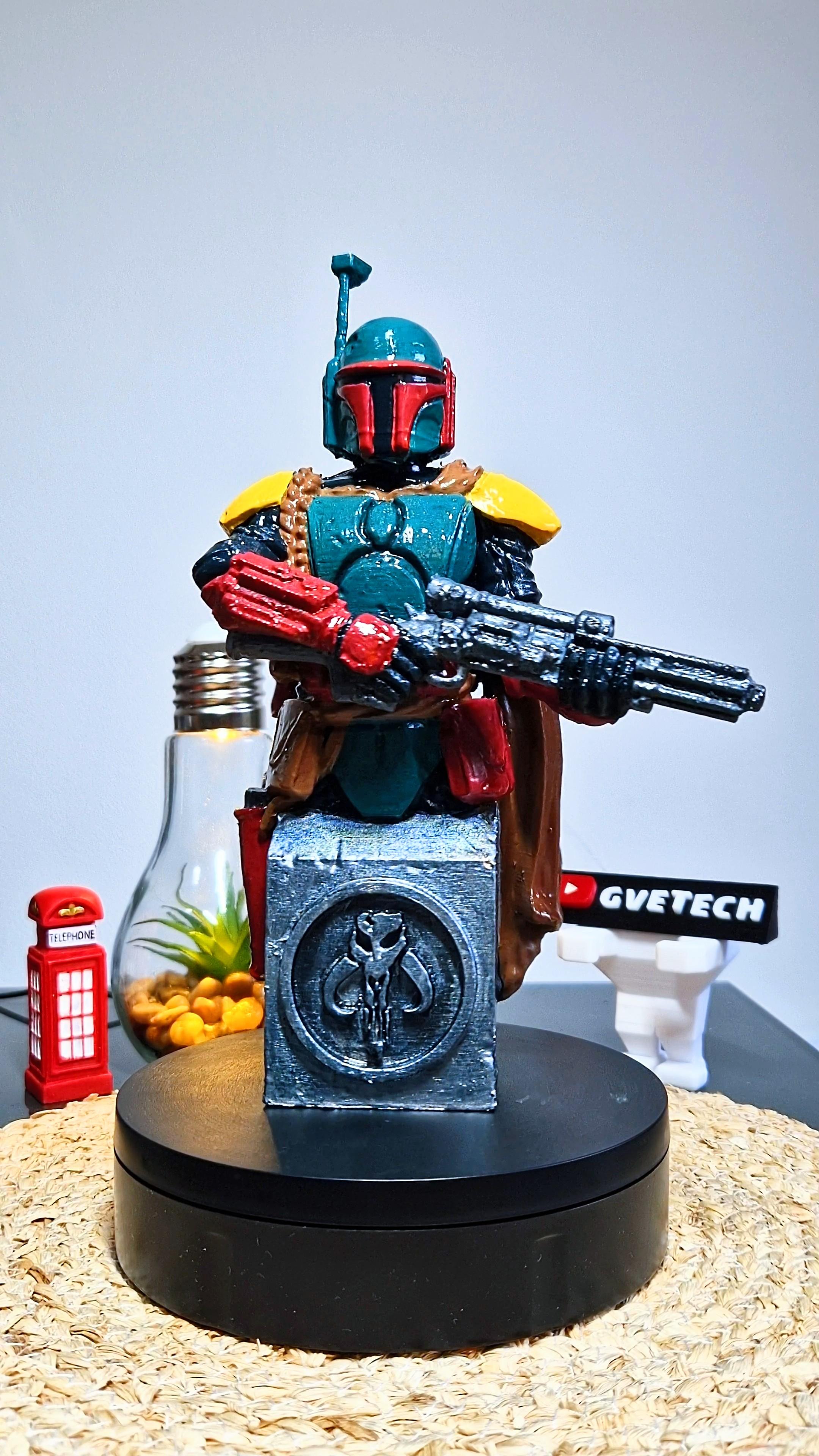 Boba Fett - Star Wars Fan Art - Bust - Printed by @geevader - 3d model