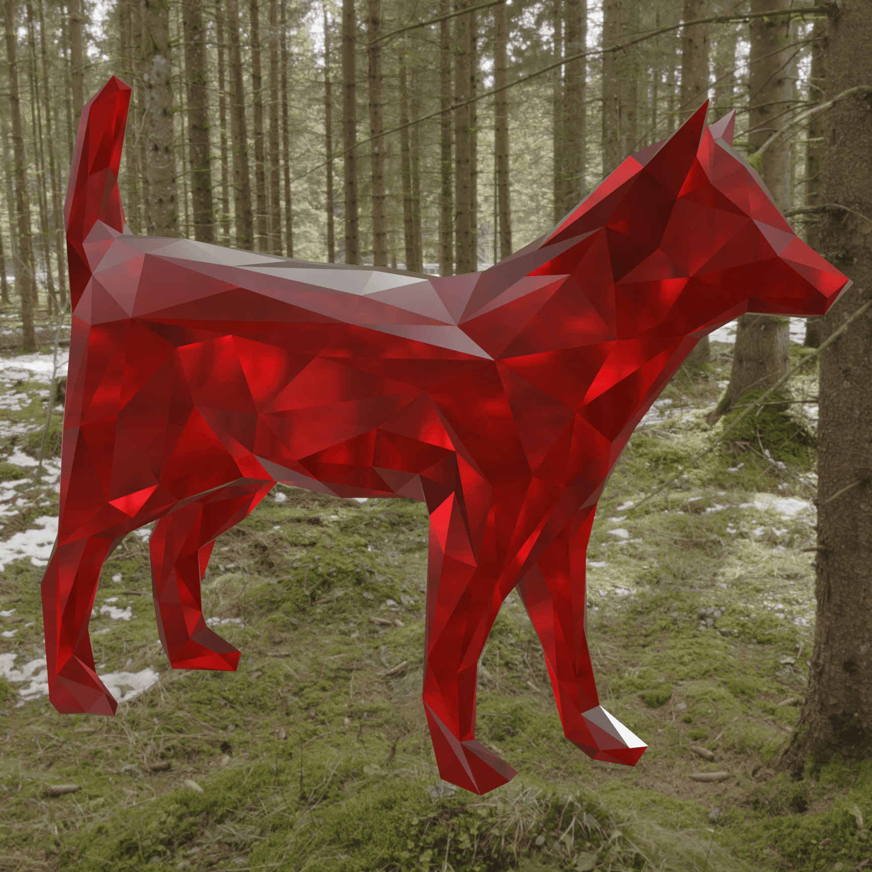 Low Poly Dog 3d model