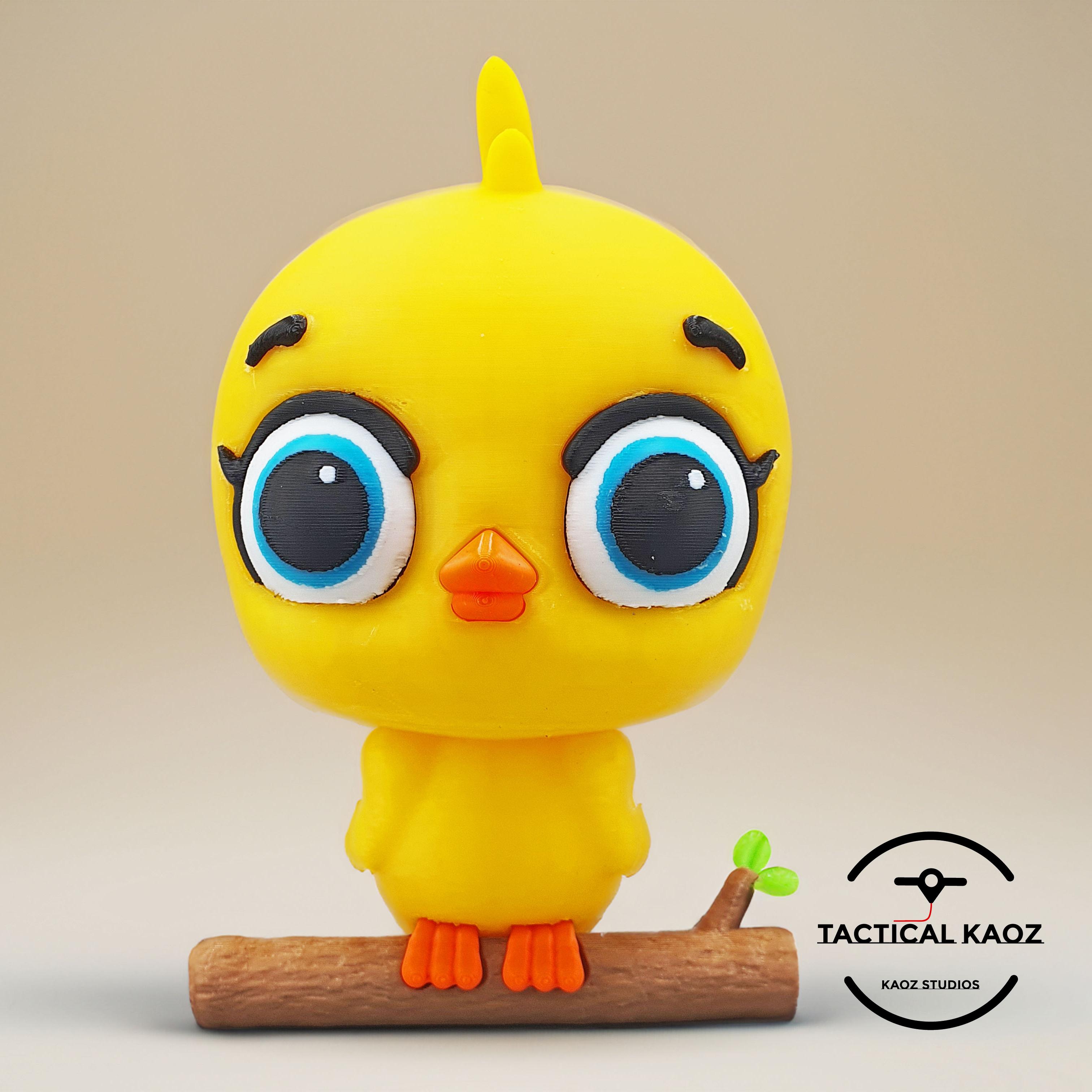 Cute Chibi Bird - Parted Out - Tweety Bird Inspired 3d model