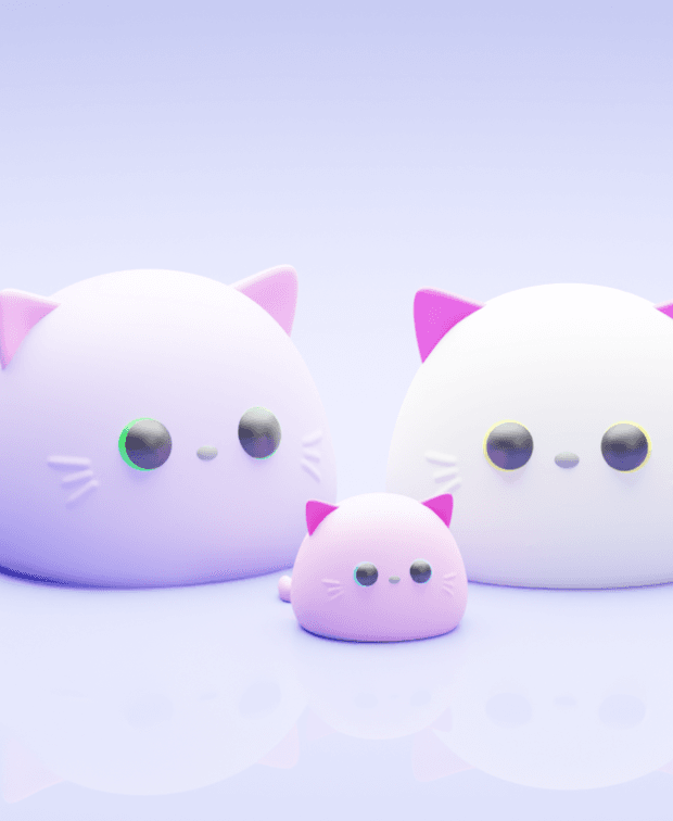 Tabletop Kittens Mesh Mayhem 3d model