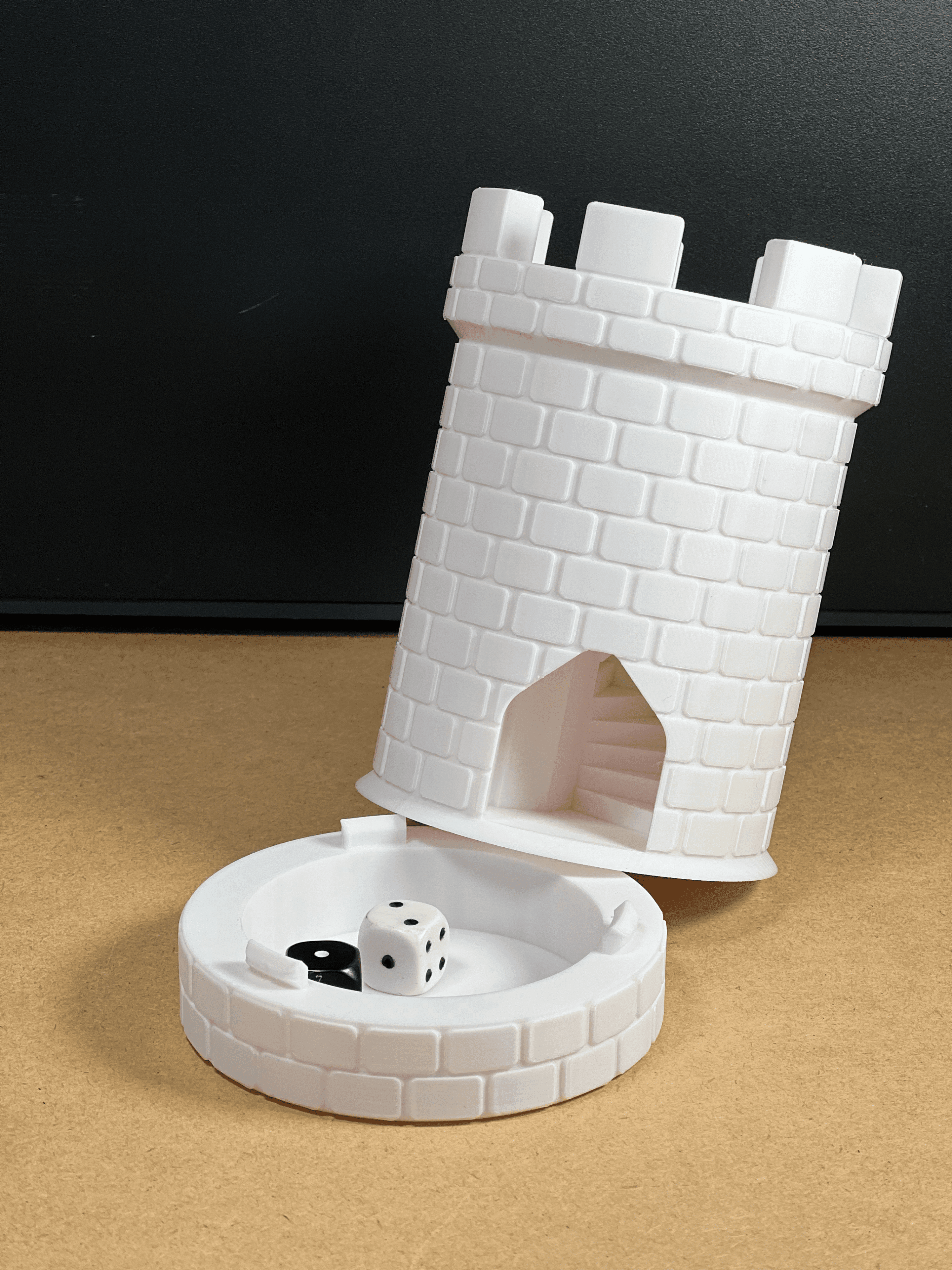 Turret Dice Tower With Hidden Storage Tray.  3d model