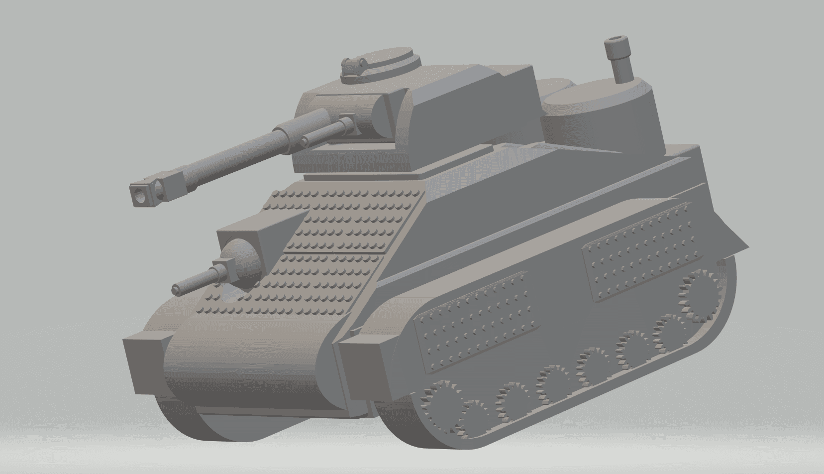 FHW: Chovel Tank prototype (Sherman tank) (BoD) 3d model