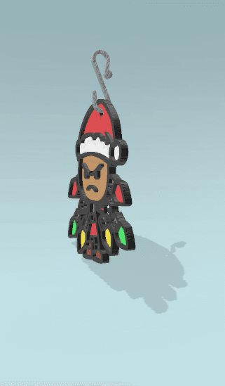 The Christmas Warrior Ornament 3d model