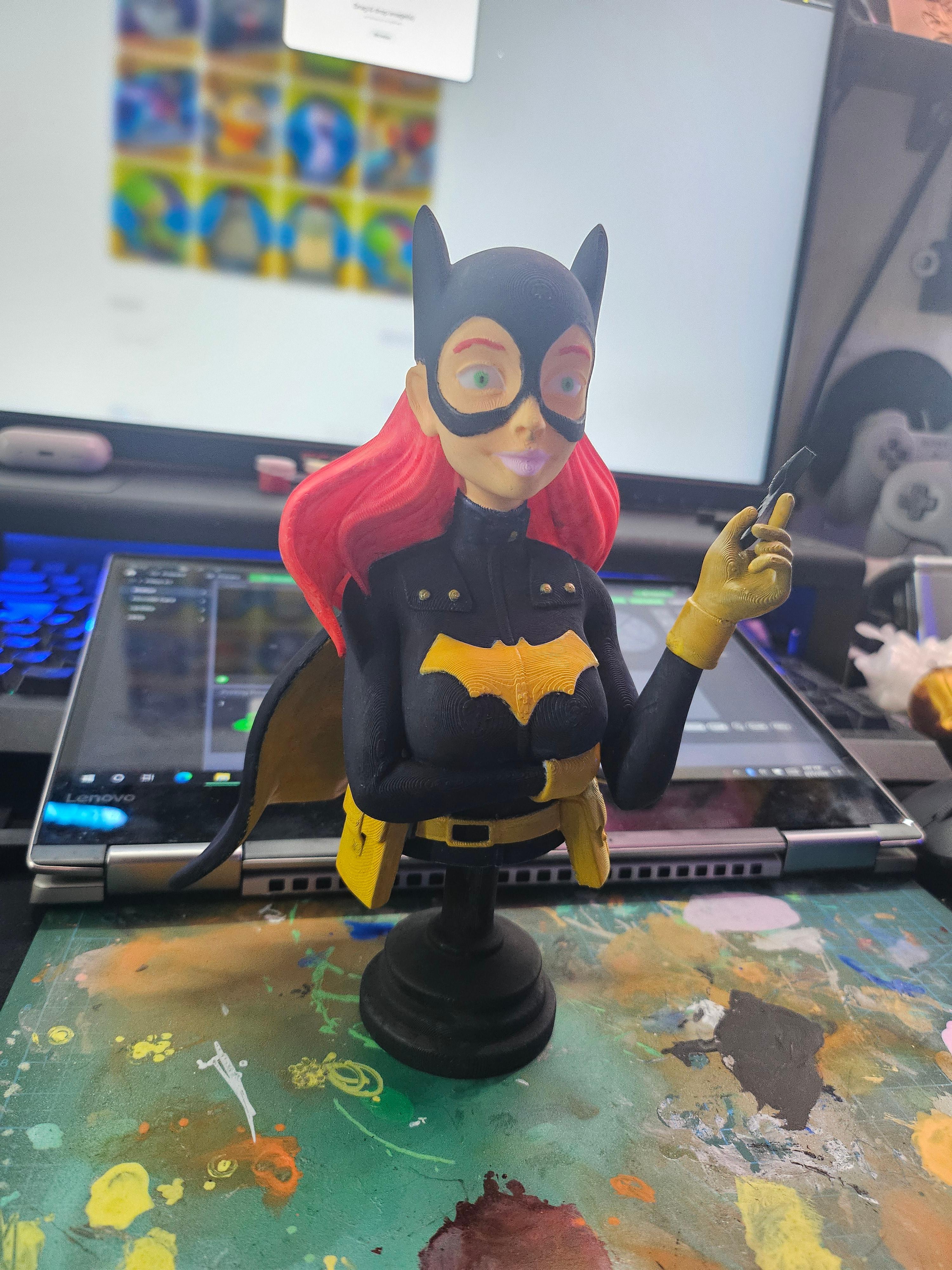 Batgirl Bust  - Great model!! This was fun to make and paint! - 3d model