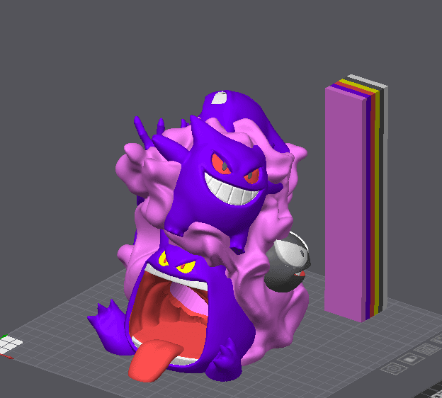 Gastly Evolution Dice Tower - Print in Place - Pokemon 3d model