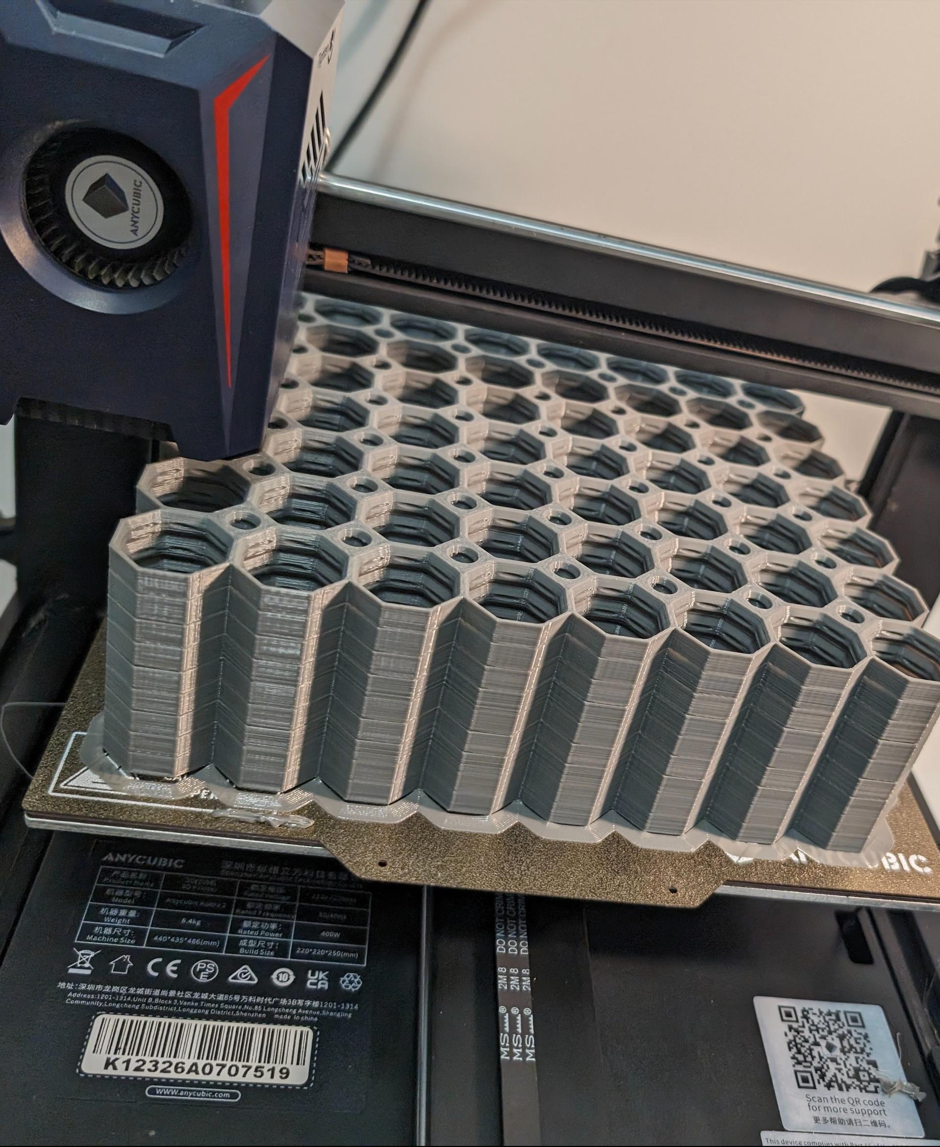 8x8 Tiles - 3x3 Board - Ironing Stack - 37 hours
Anycubic Kobra 2
Anycubic PLA+
215.73m  filament used - about 80% of my spool

- used a brim as my first few test prints had issues adhering to print bed. Even though towards the end, it separated

removed them with a putty knife - 3d model