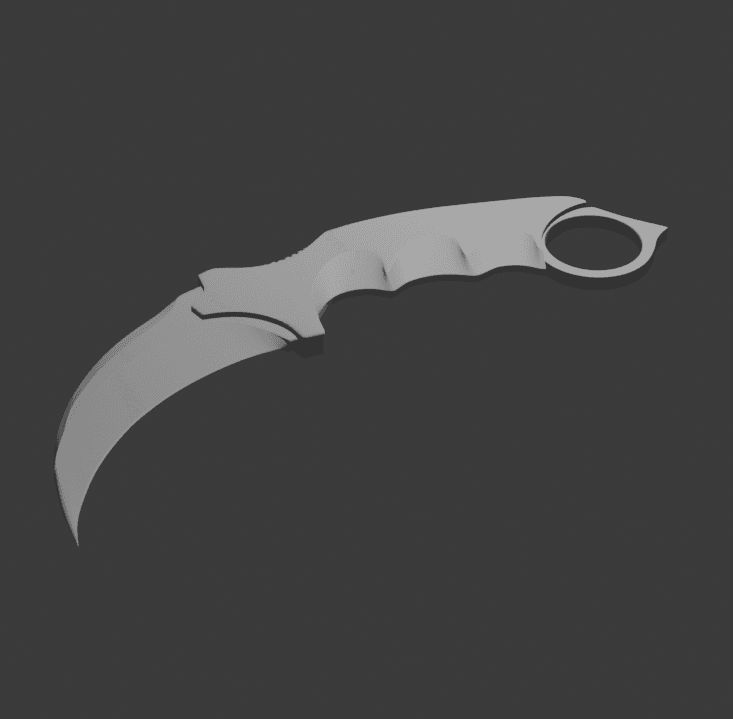 Karambit knife CSGO 3d model