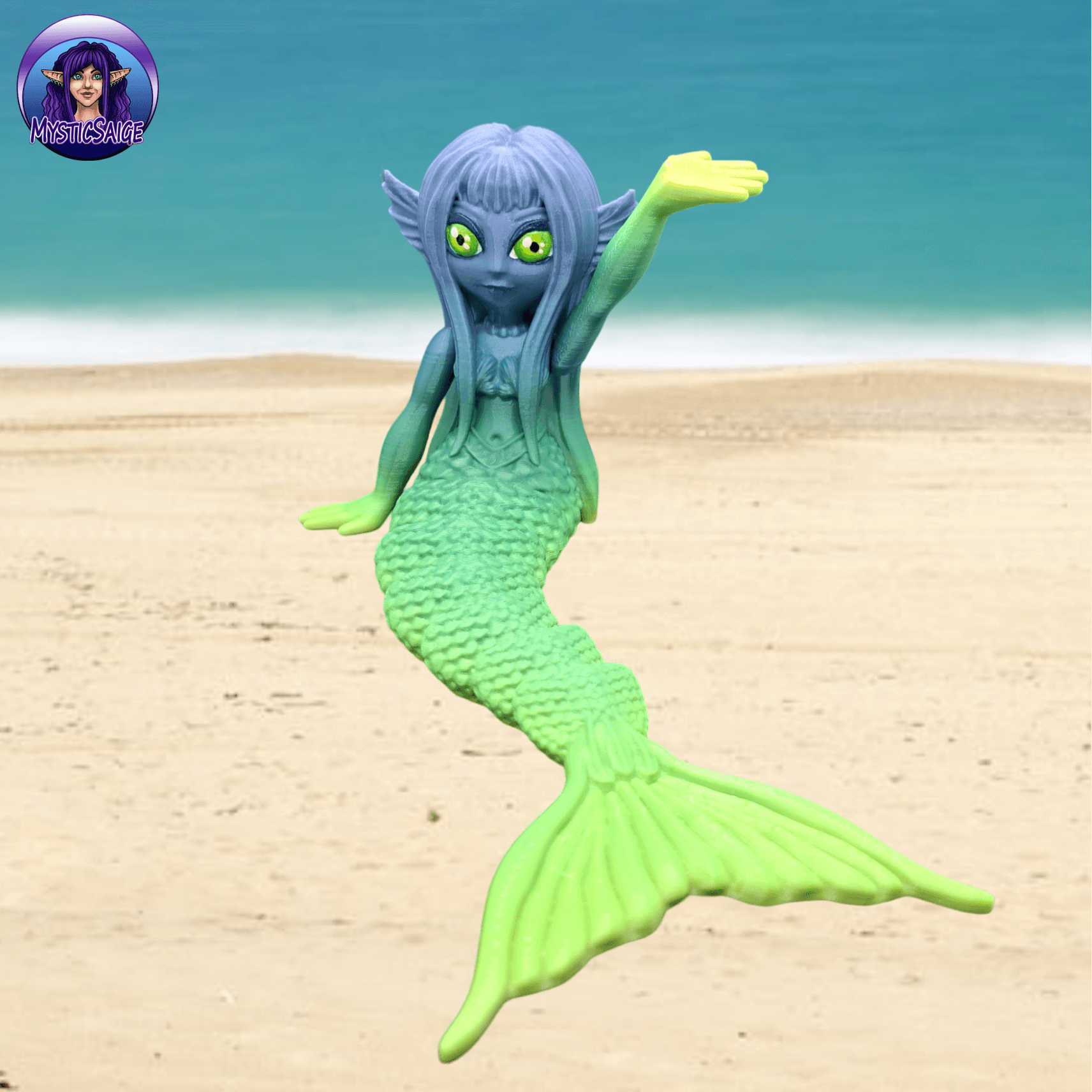 Chibi Mermaid 3d model