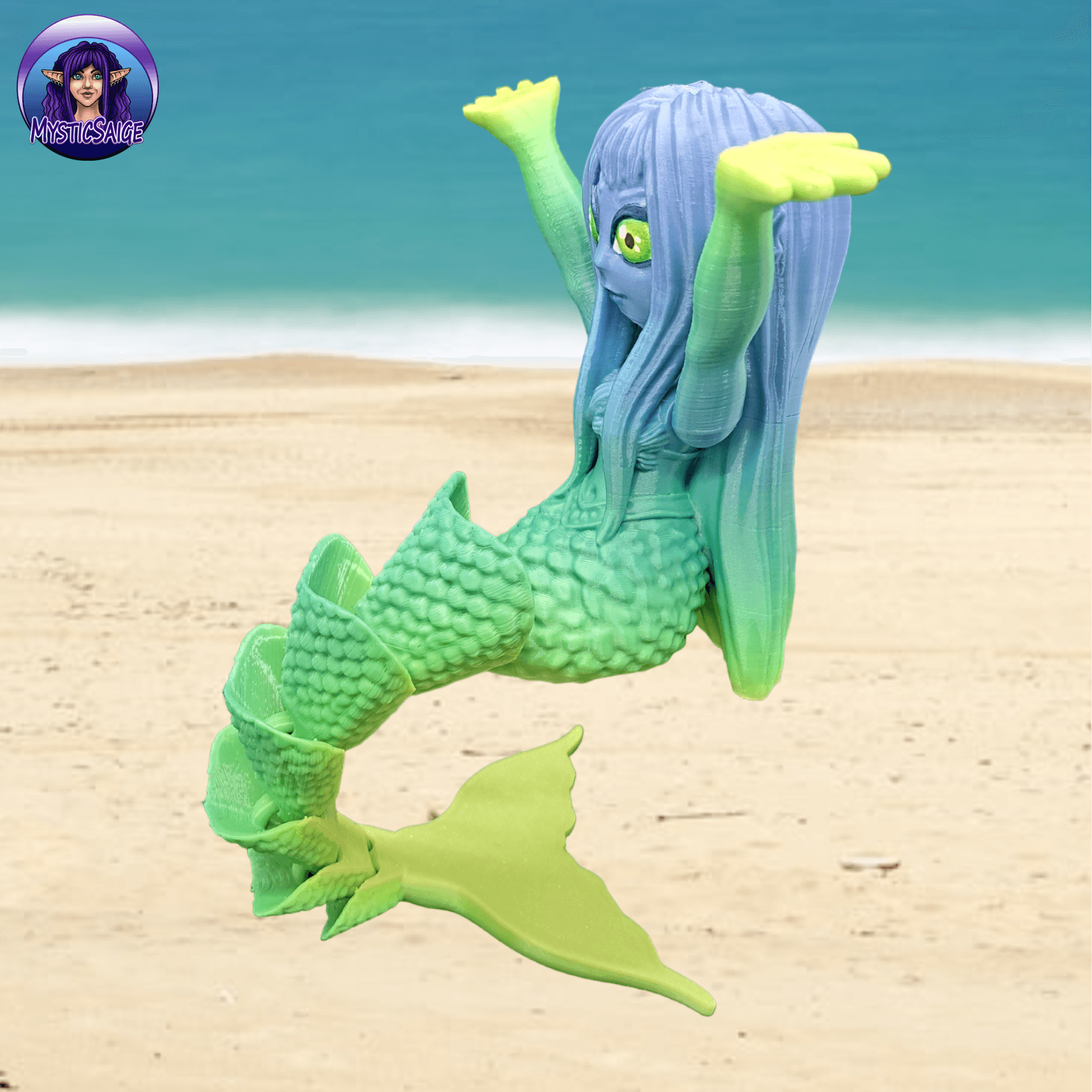 Chibi Mermaid 3d model