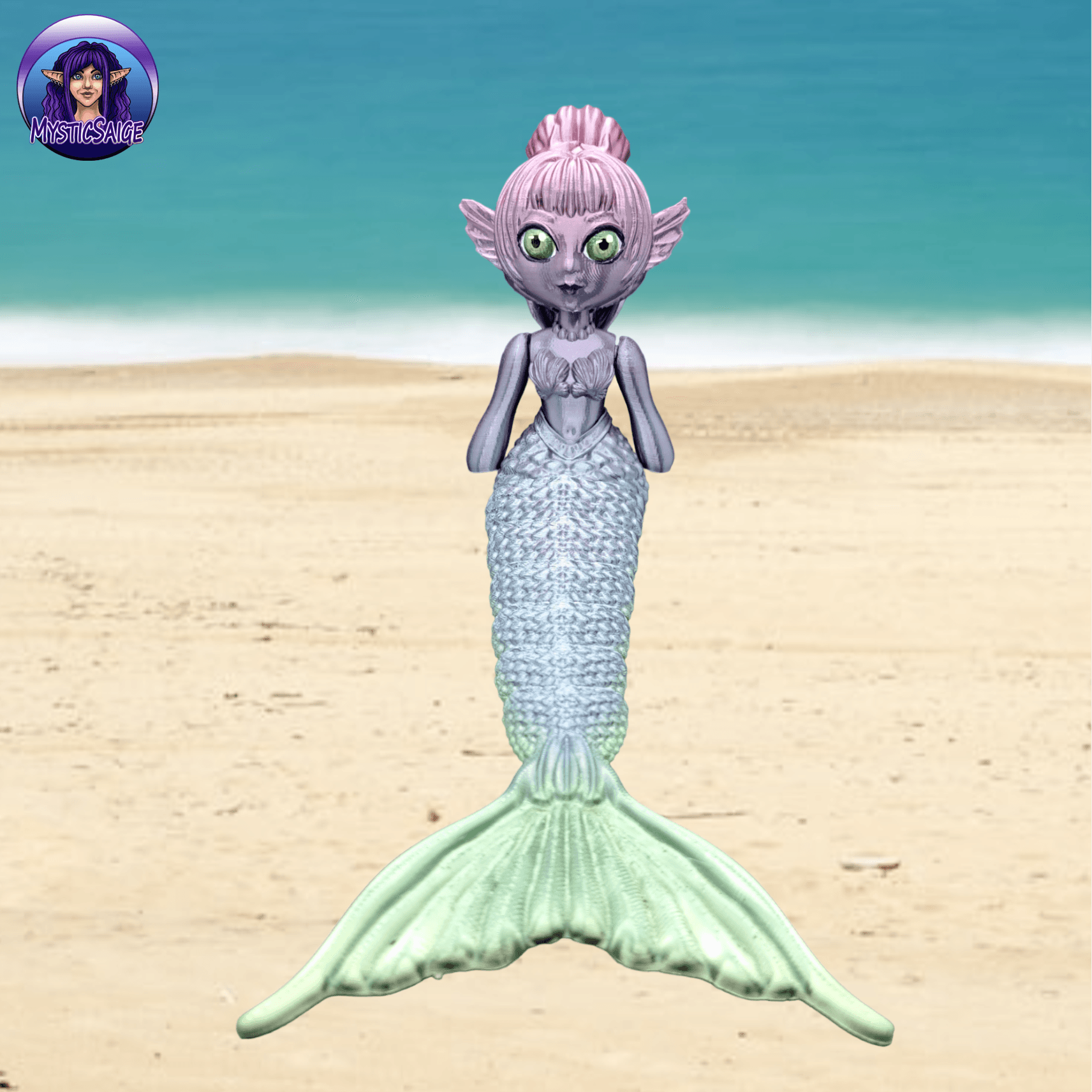 Chibi Mermaid 3d model