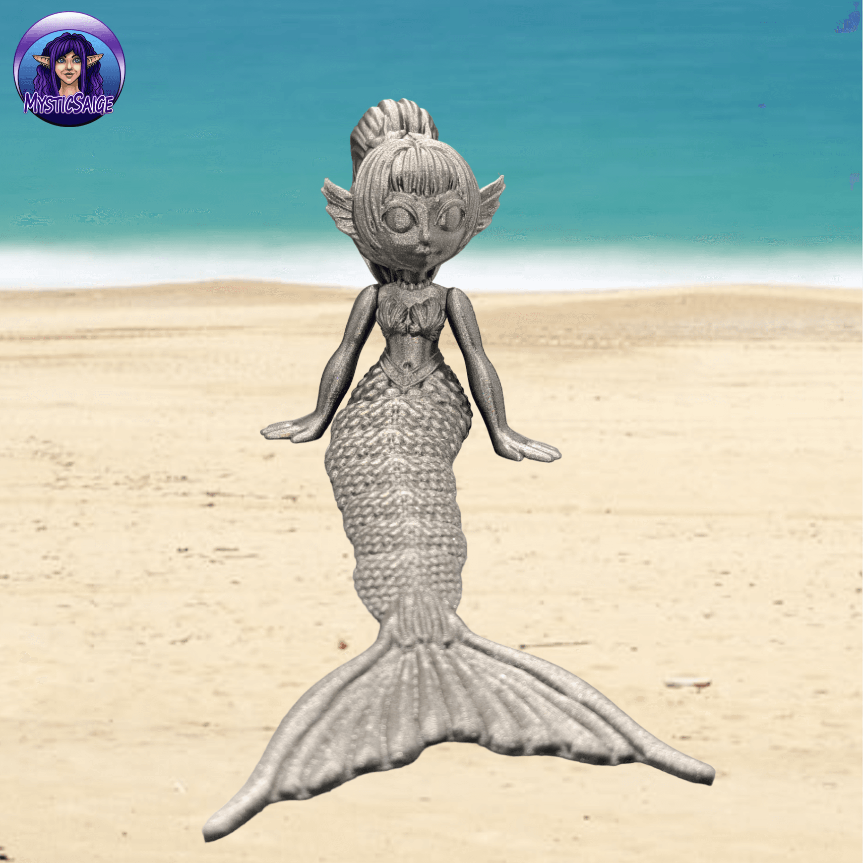 Chibi Mermaid 3d model