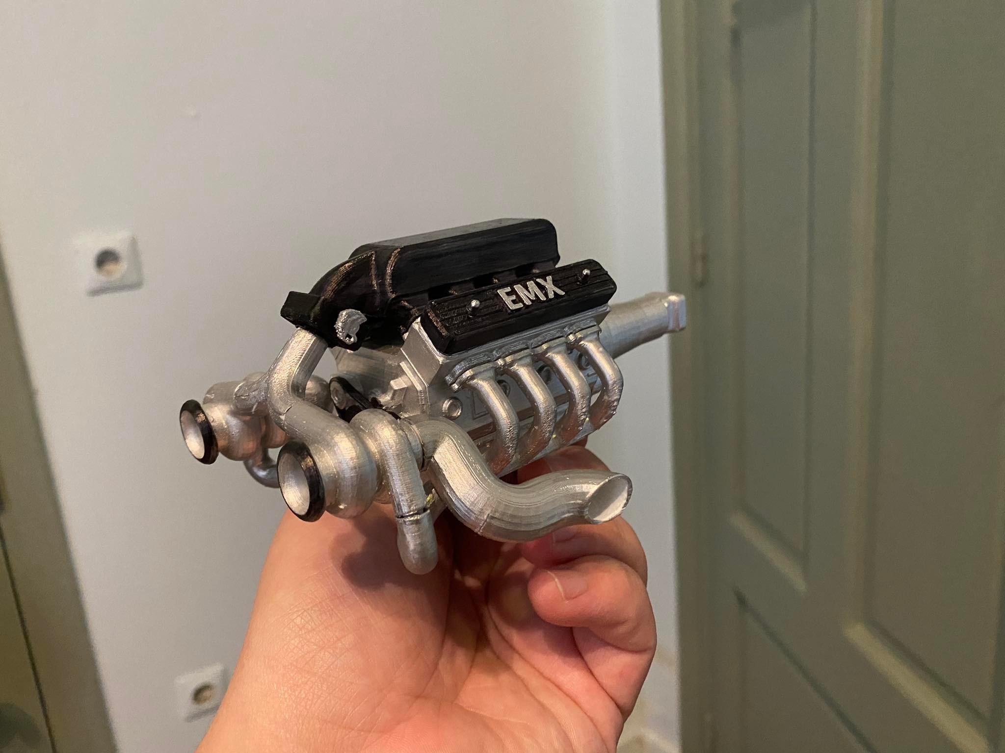 Twin Turbo V8 Engine 3d model