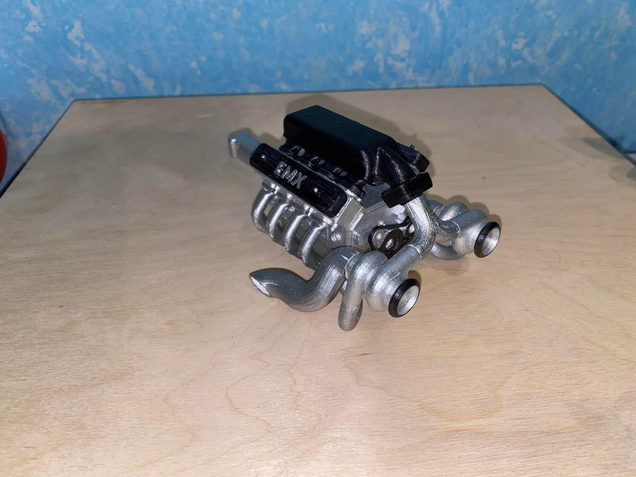 Twin Turbo V8 Engine 3d model