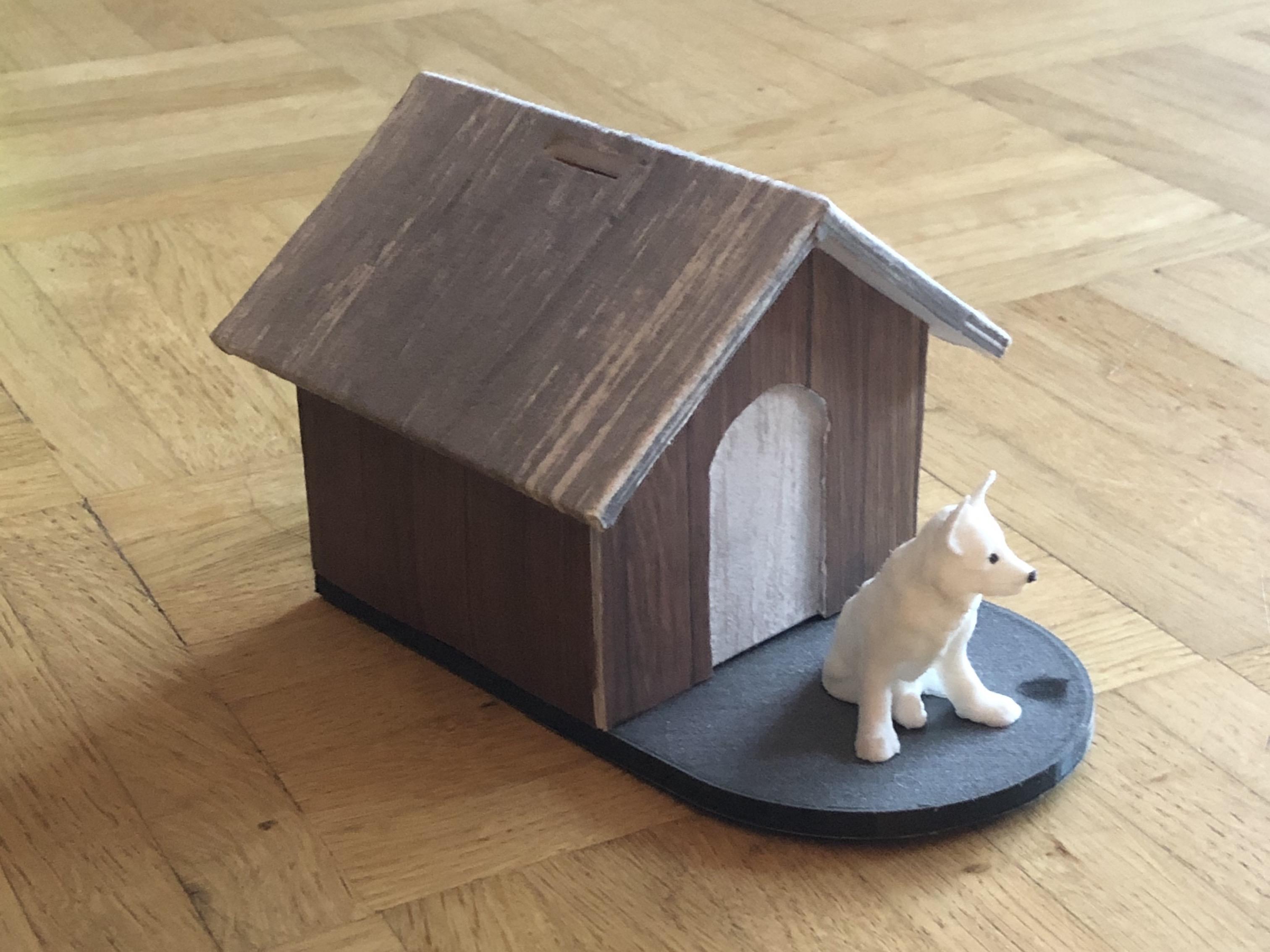 Dog house money box 3d model