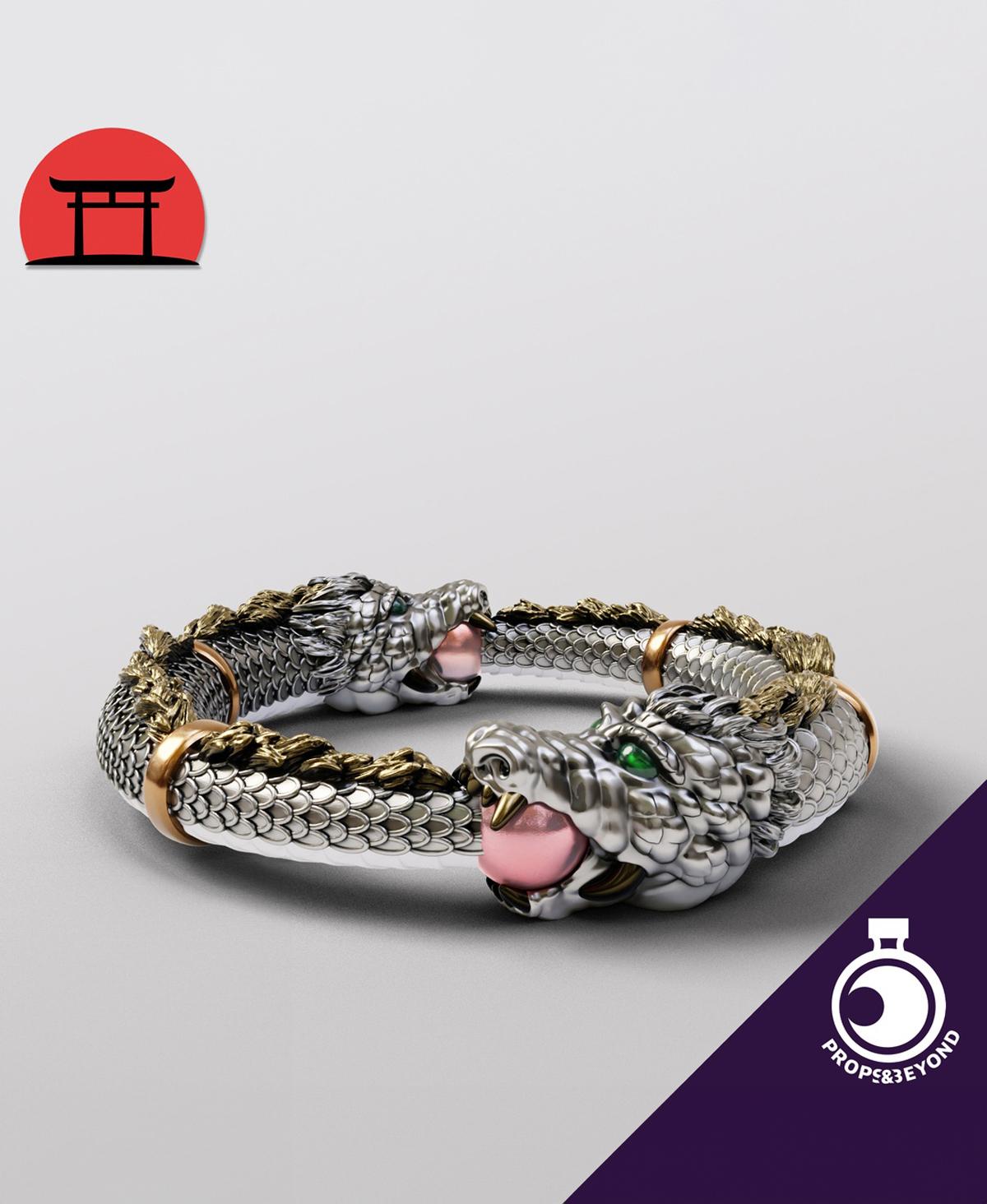 Dragons of Balance Bracelet 3d model