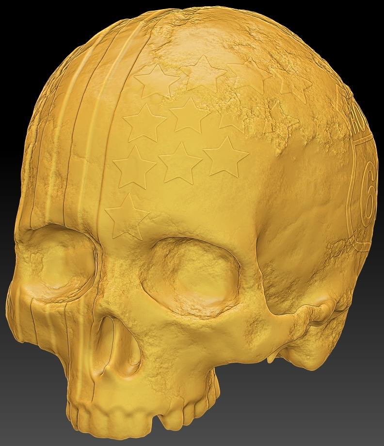 Half Skull American 3d model