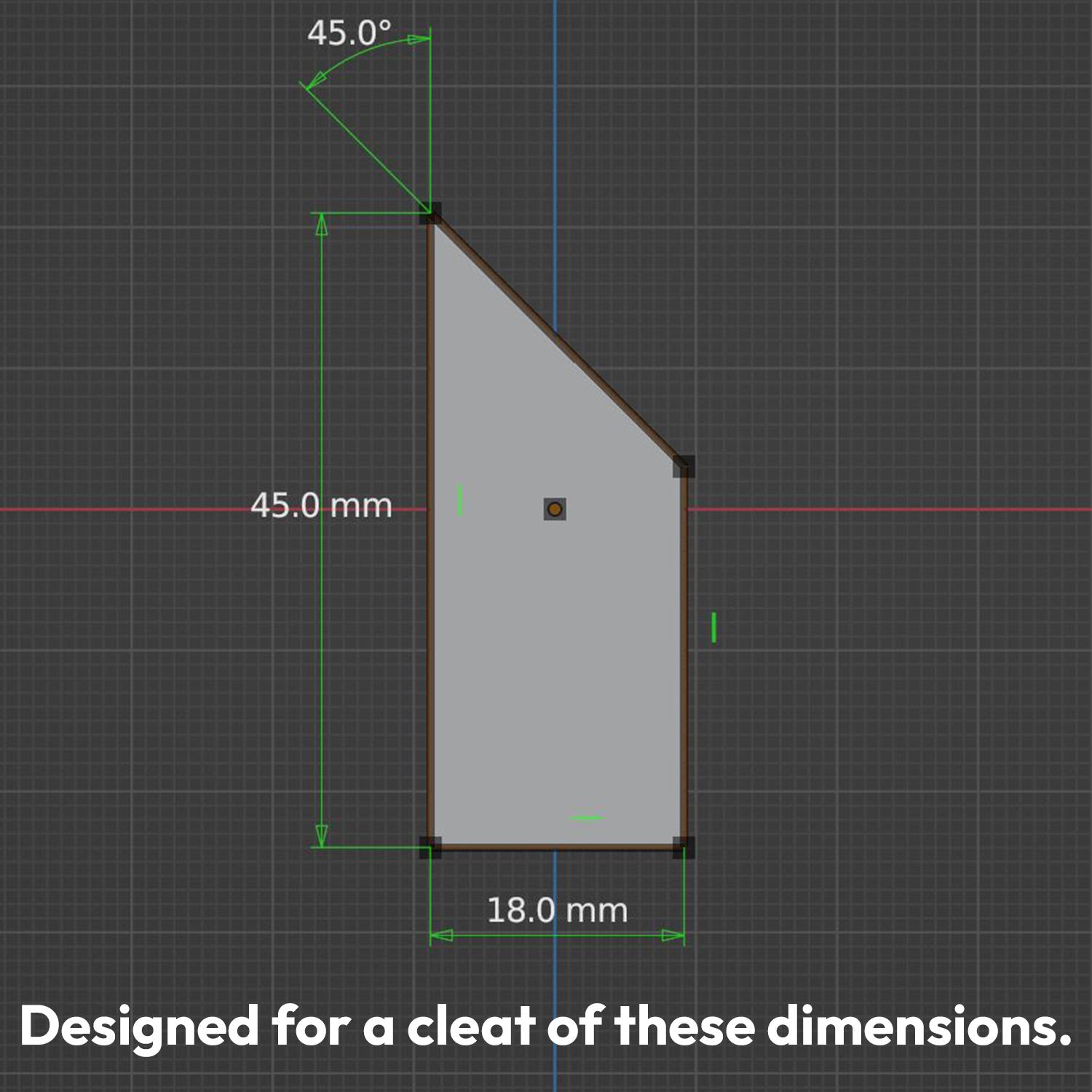 6mm Pegboard Cleat Hook 3d model