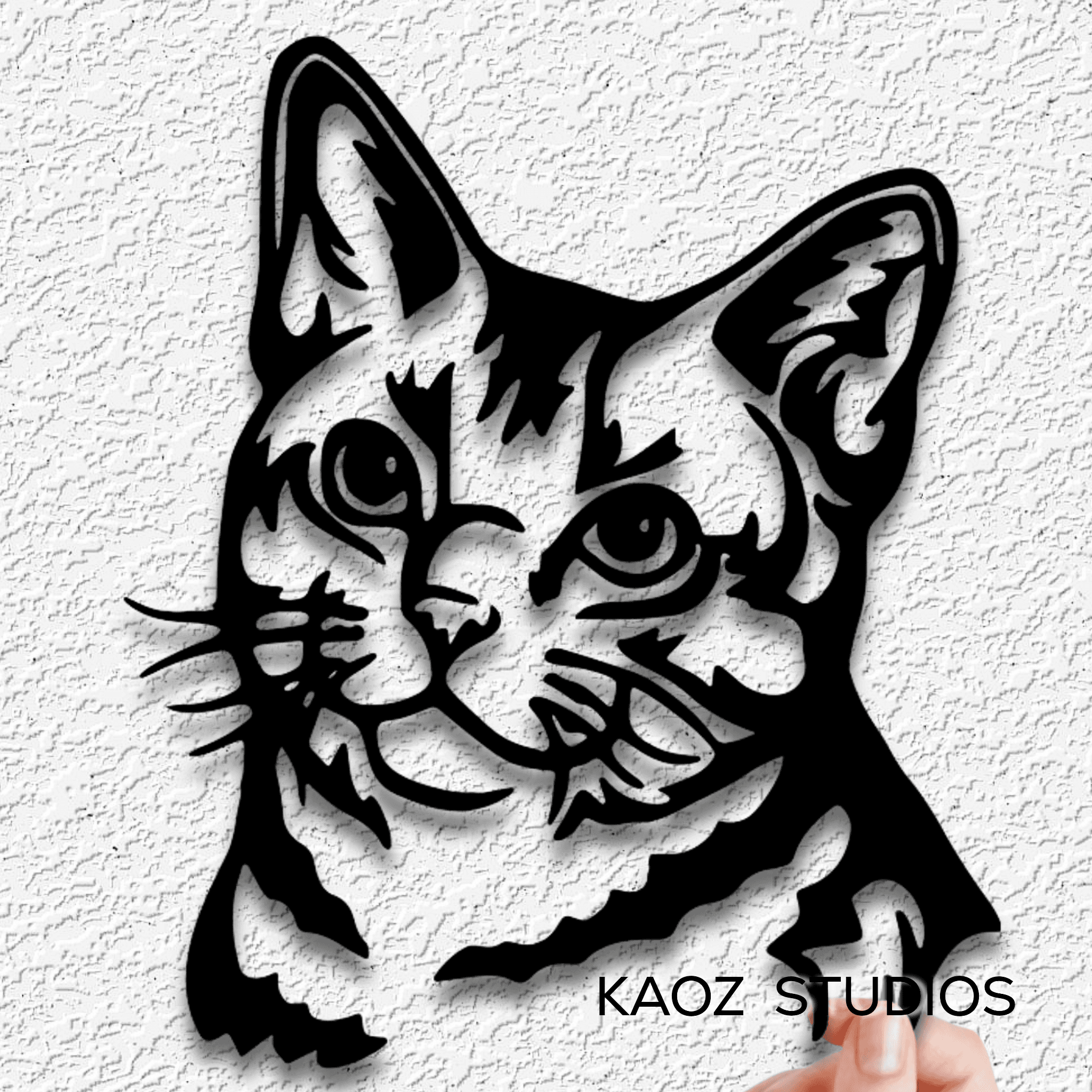 happy kitty wall art cat wall decor kitten decoration 3d model