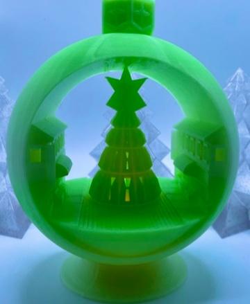 Snowglobe Votive Ornament - Xmas Town 3d model